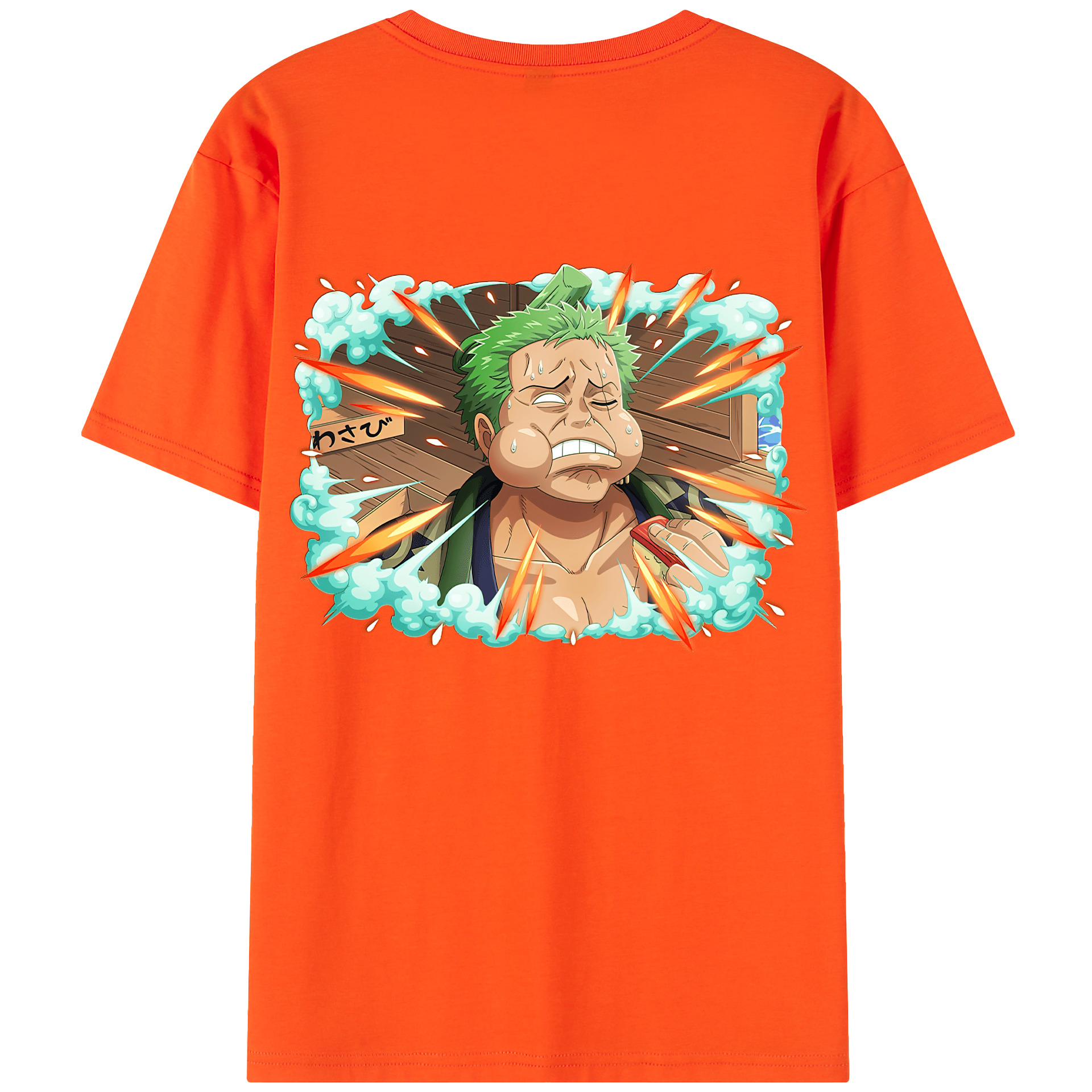 ワンピース ロロノア・ゾロ ONE PIECE Roronoa Zoro 綿100％半袖Tシャツ（背面プリント）