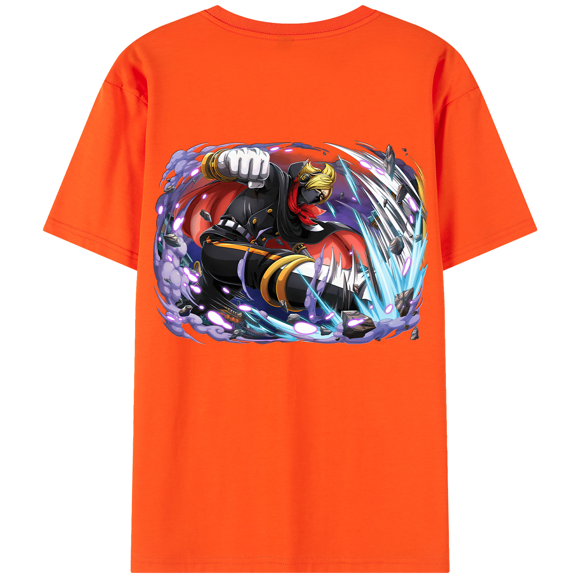 ワンピース ロロノア・ゾロ ONE PIECE Roronoa Zoro 綿100％半袖Tシャツ（背面プリント）