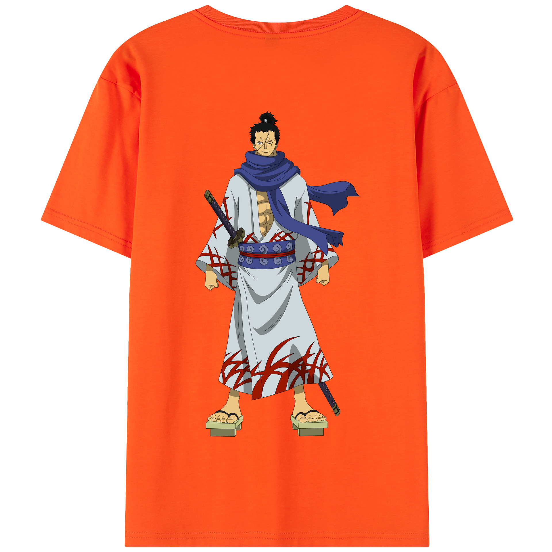 ワンピース ロロノア・ゾロ ONE PIECE Roronoa Zoro 綿100％半袖Tシャツ（背面プリント）