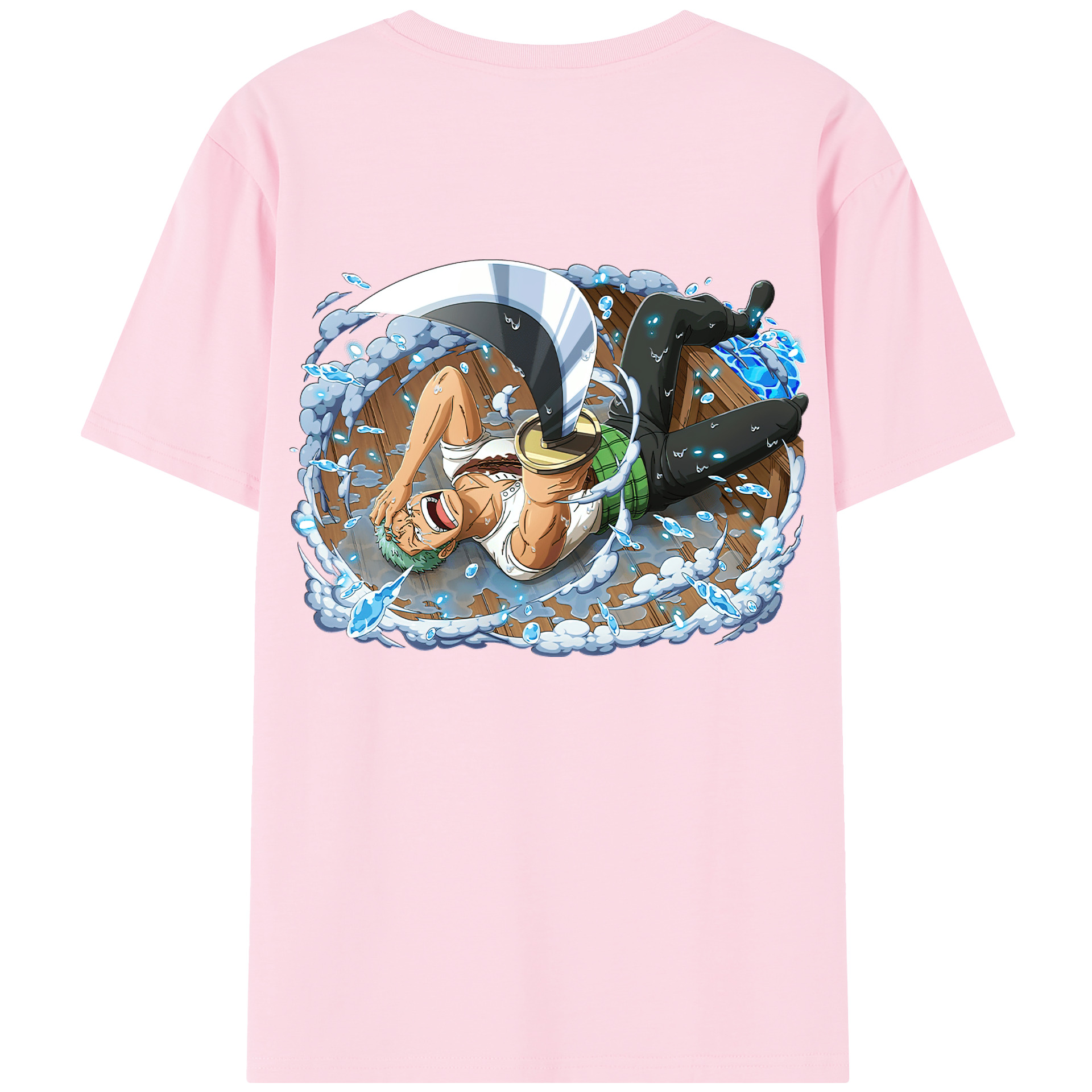 ワンピース ロロノア・ゾロ ONE PIECE Roronoa Zoro 綿100％半袖Tシャツ（背面プリント）