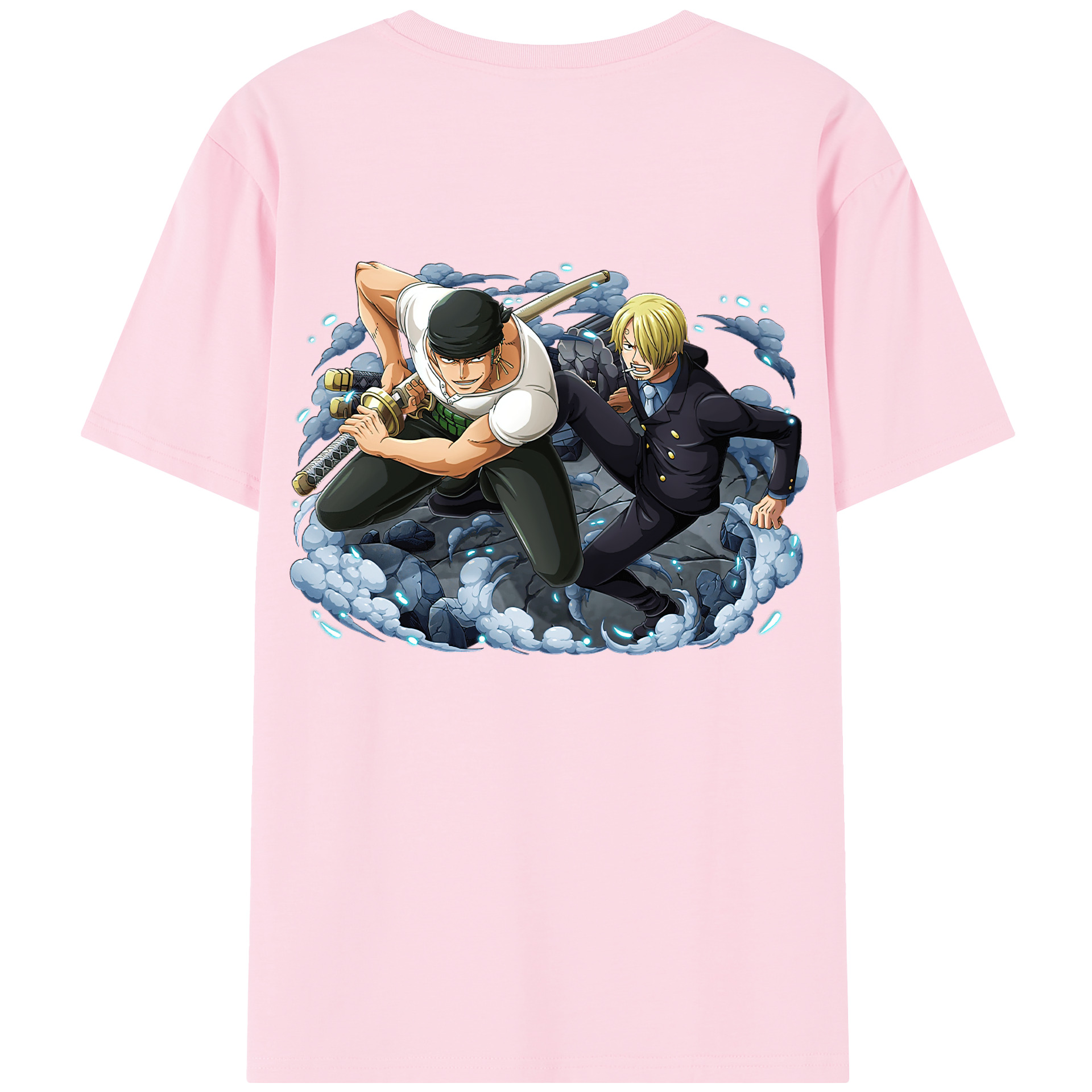 ワンピース ロロノア・ゾロ ONE PIECE Roronoa Zoro 綿100％半袖Tシャツ（背面プリント）