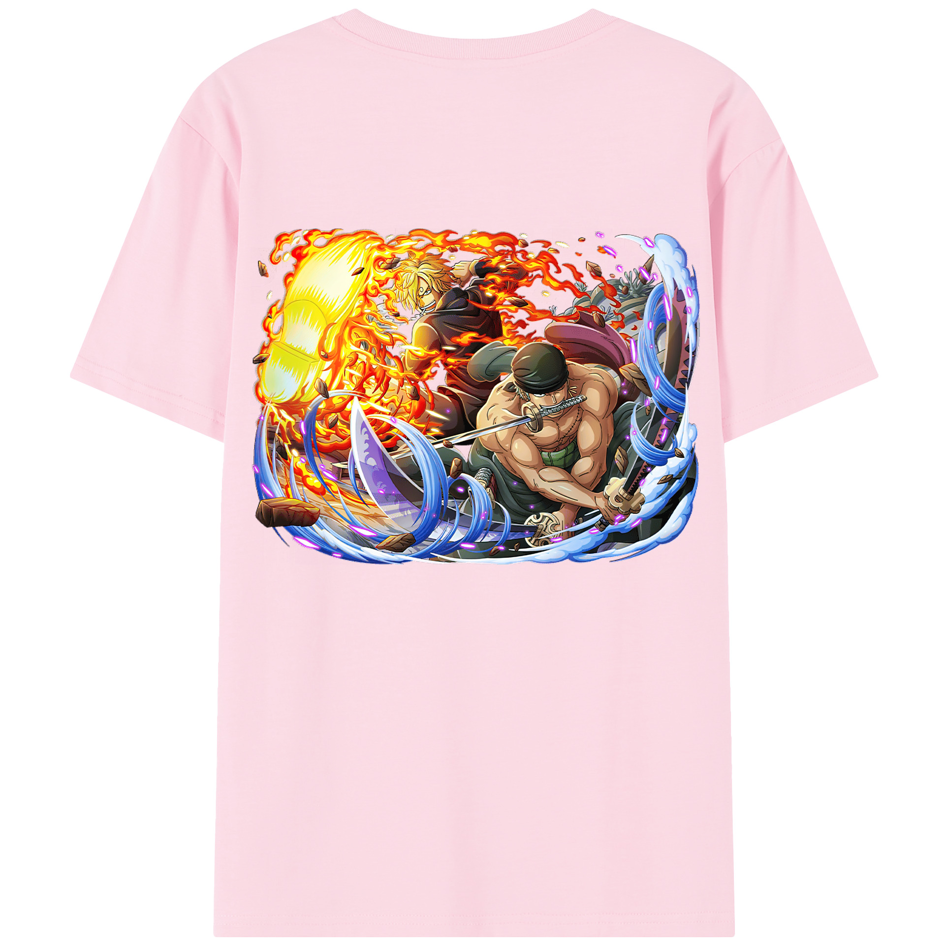 ワンピース ロロノア・ゾロ ONE PIECE Roronoa Zoro 綿100％半袖Tシャツ（背面プリント）