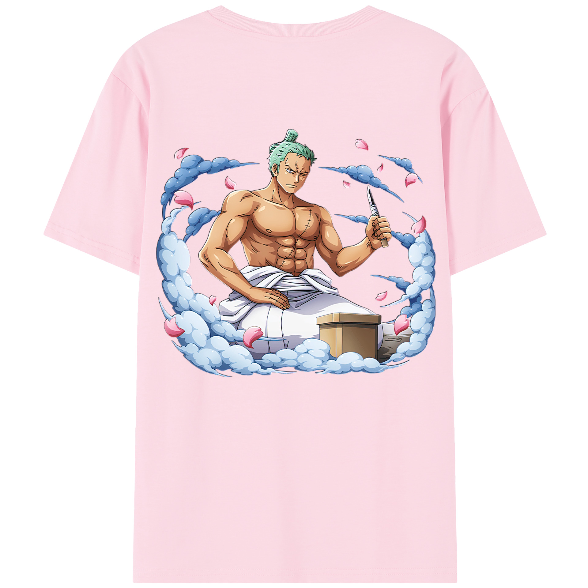ワンピース ロロノア・ゾロ ONE PIECE Roronoa Zoro 綿100％半袖Tシャツ（背面プリント）