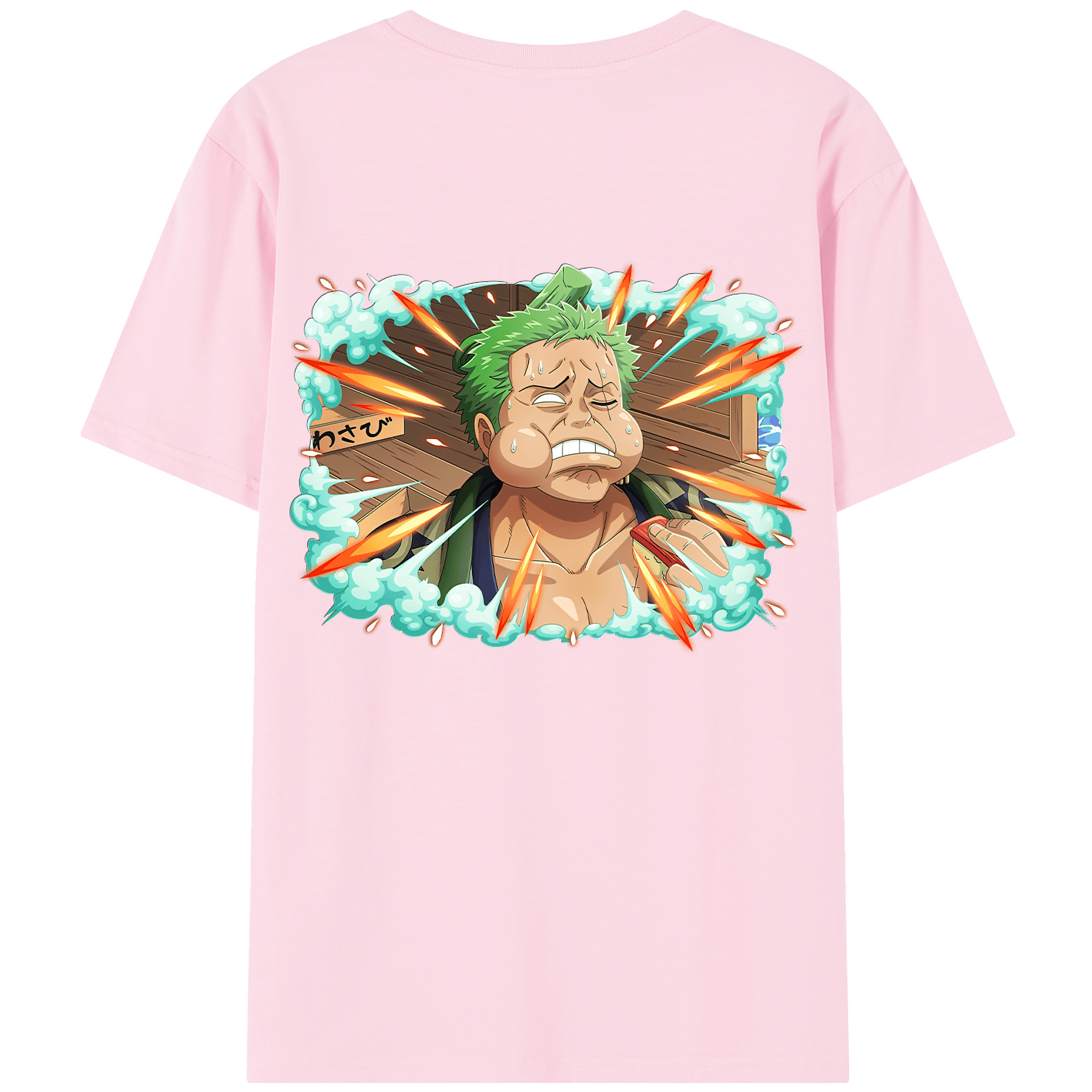 ワンピース ロロノア・ゾロ ONE PIECE Roronoa Zoro 綿100％半袖Tシャツ（背面プリント）