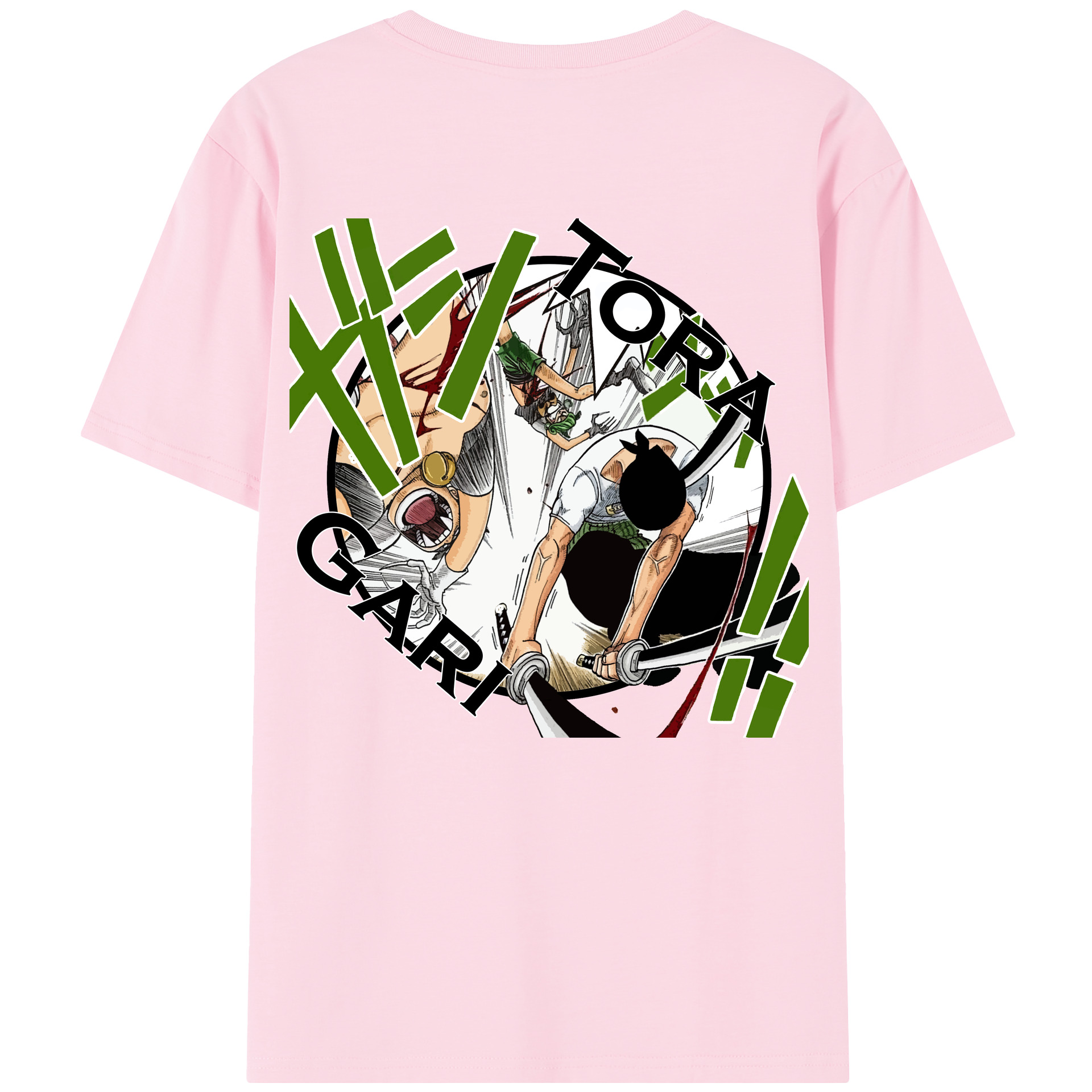 ワンピース ロロノア・ゾロ ONE PIECE Roronoa Zoro 綿100％半袖Tシャツ（背面プリント）