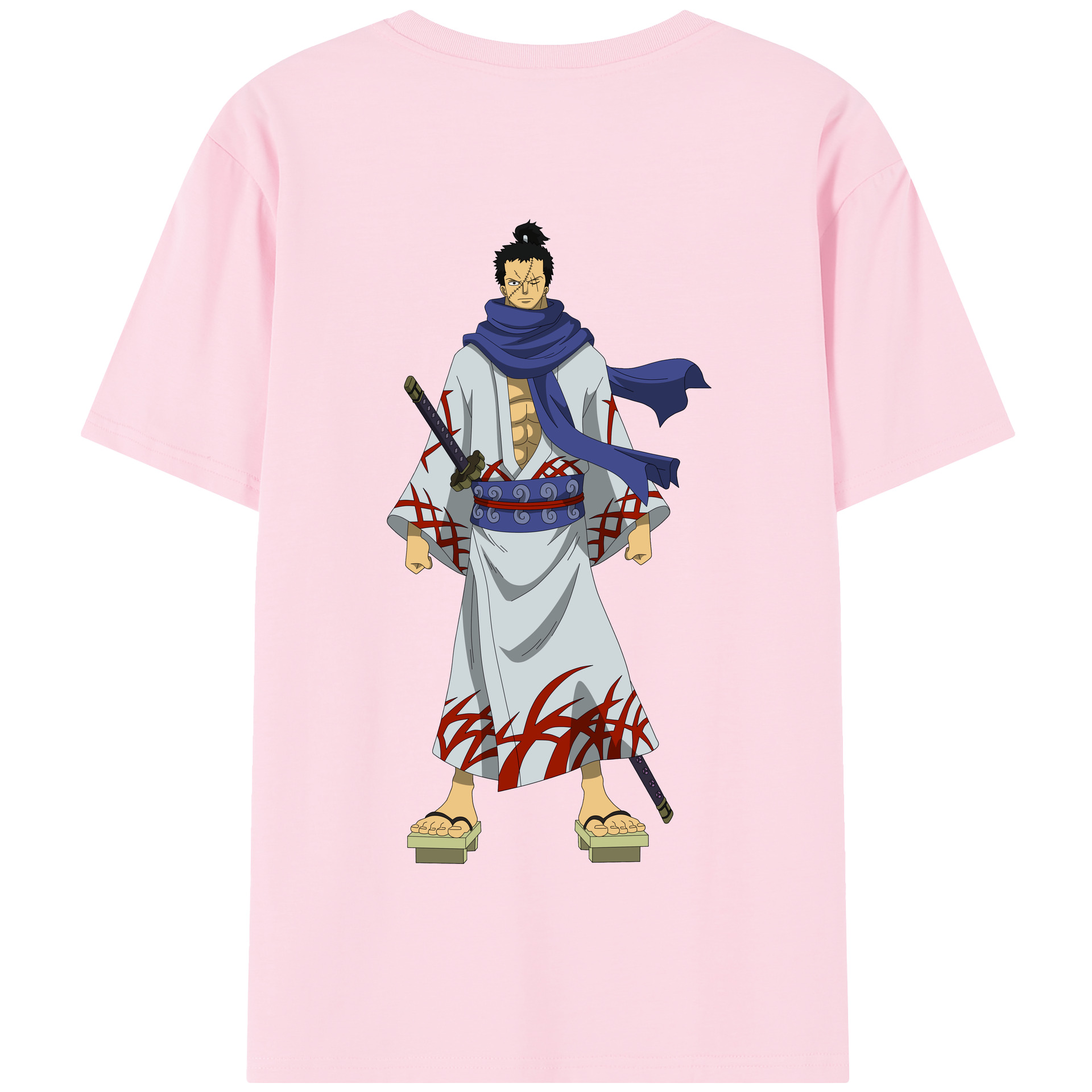 ワンピース ロロノア・ゾロ ONE PIECE Roronoa Zoro 綿100％半袖Tシャツ（背面プリント）