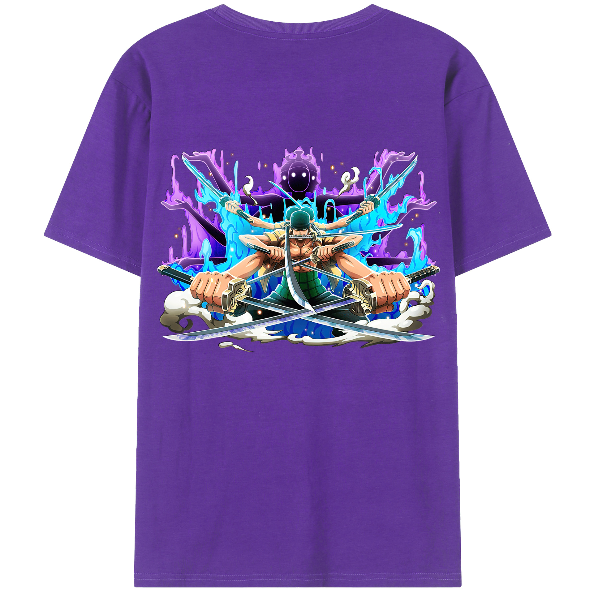ワンピース ロロノア・ゾロ ONE PIECE Roronoa Zoro 綿100％半袖Tシャツ（背面プリント）