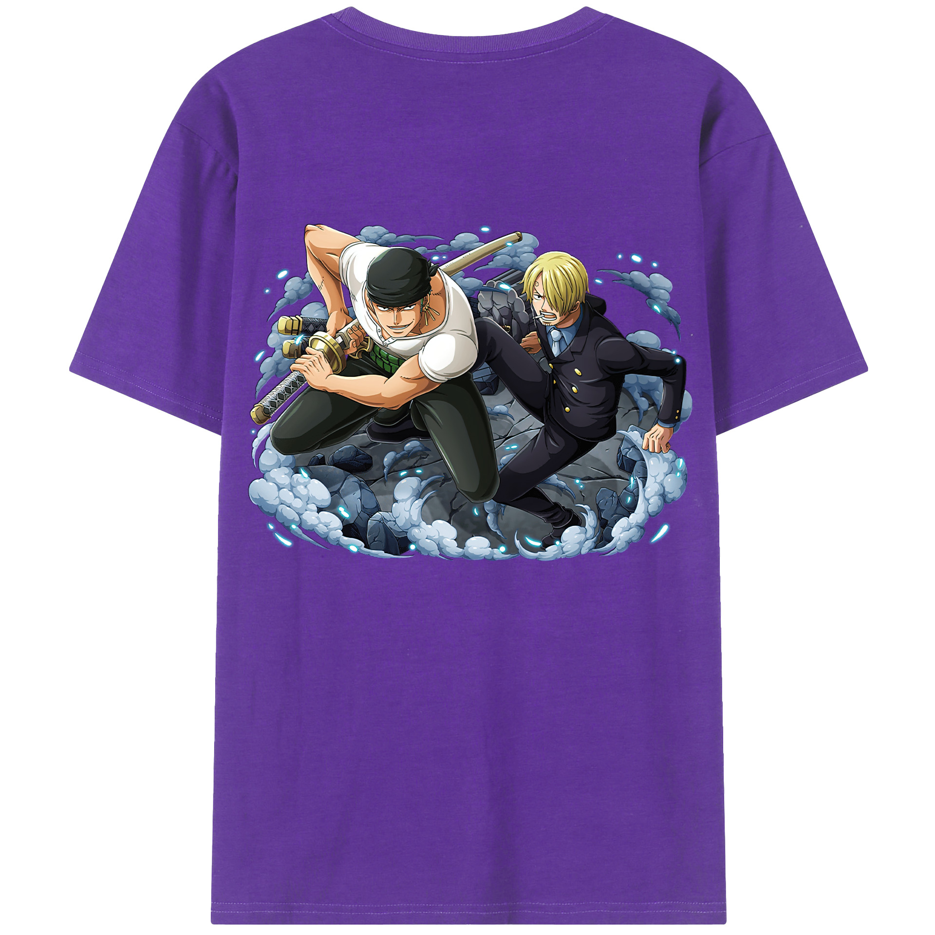 ワンピース ロロノア・ゾロ ONE PIECE Roronoa Zoro 綿100％半袖Tシャツ（背面プリント）