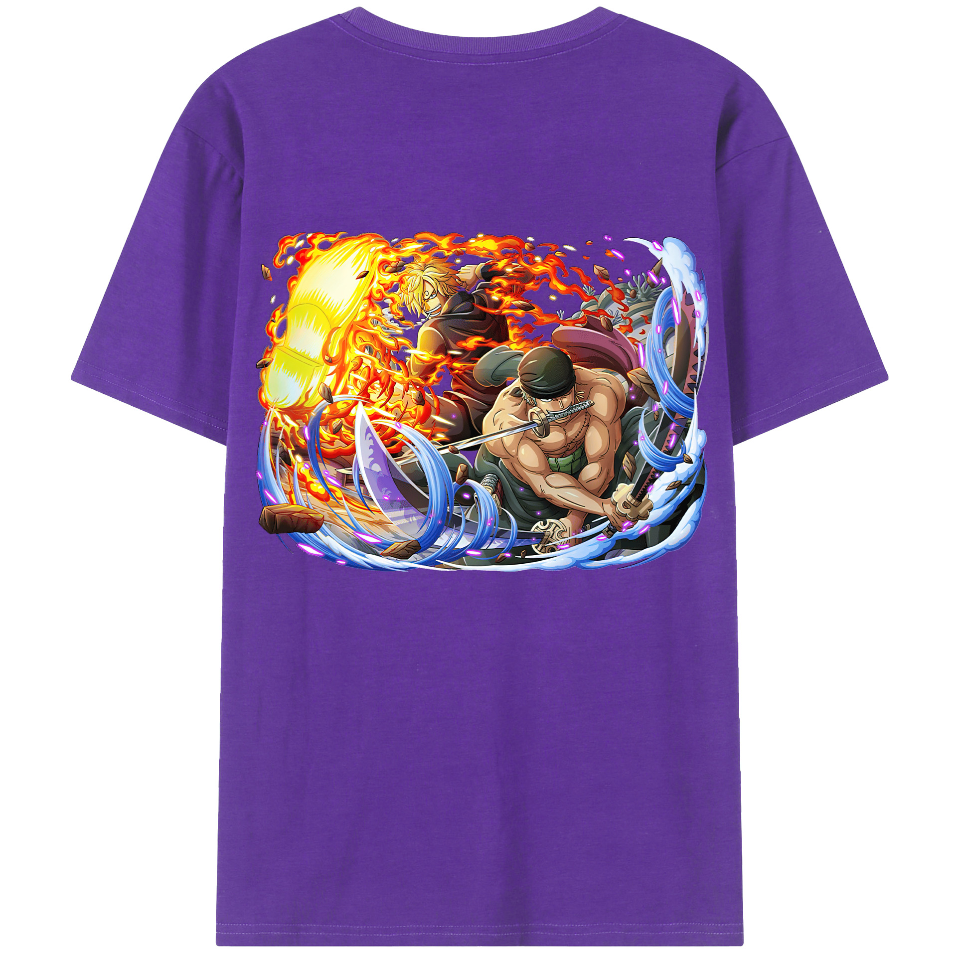 ワンピース ロロノア・ゾロ ONE PIECE Roronoa Zoro 綿100％半袖Tシャツ（背面プリント）