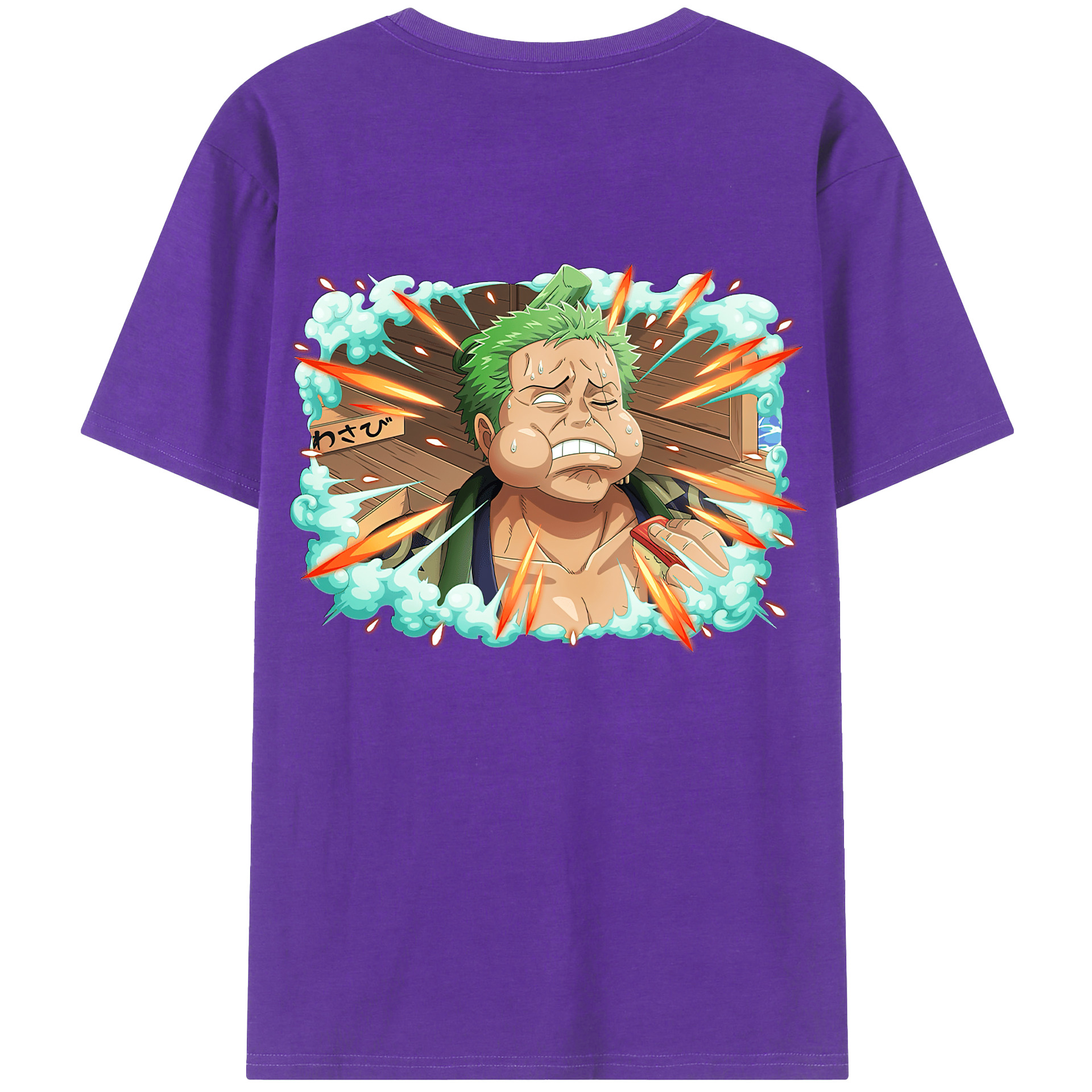 ワンピース ロロノア・ゾロ ONE PIECE Roronoa Zoro 綿100％半袖Tシャツ（背面プリント）