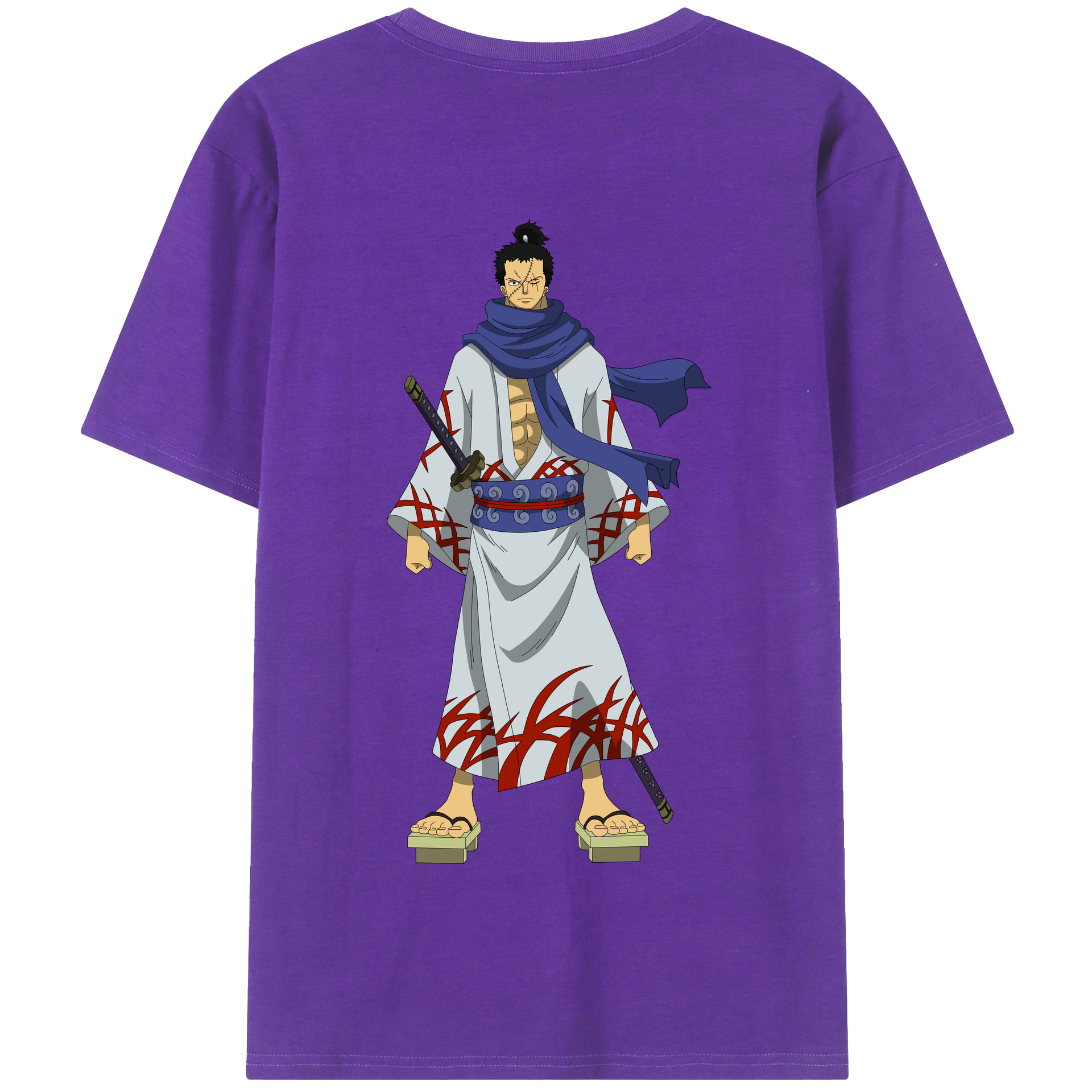 ワンピース ロロノア・ゾロ ONE PIECE Roronoa Zoro 綿100％半袖Tシャツ（背面プリント）