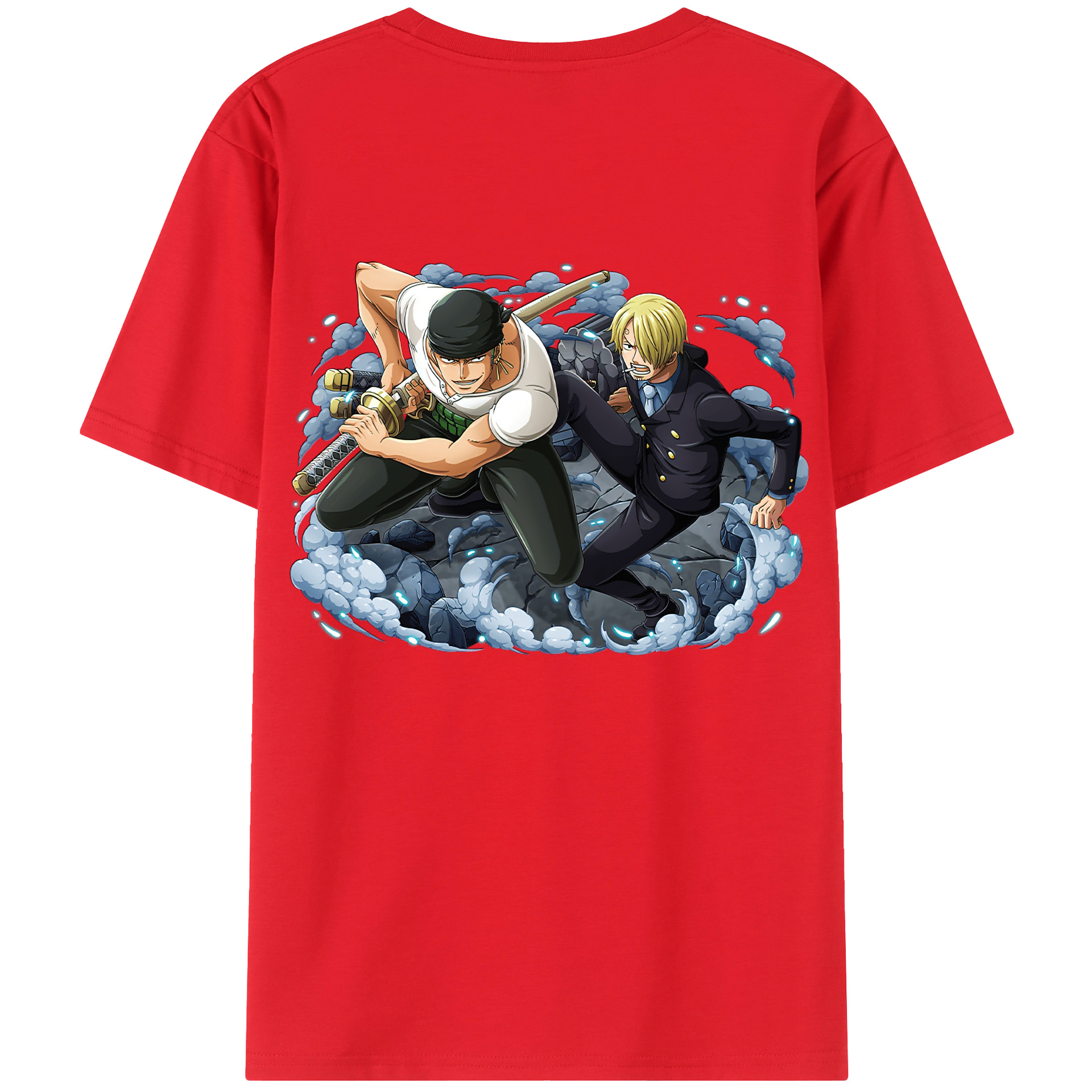 ワンピース ロロノア・ゾロ ONE PIECE Roronoa Zoro 綿100％半袖Tシャツ（背面プリント）