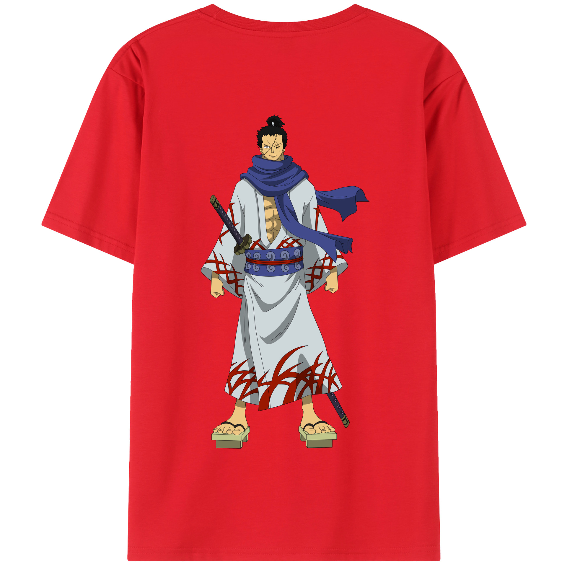 ワンピース ロロノア・ゾロ ONE PIECE Roronoa Zoro 綿100％半袖Tシャツ（背面プリント）