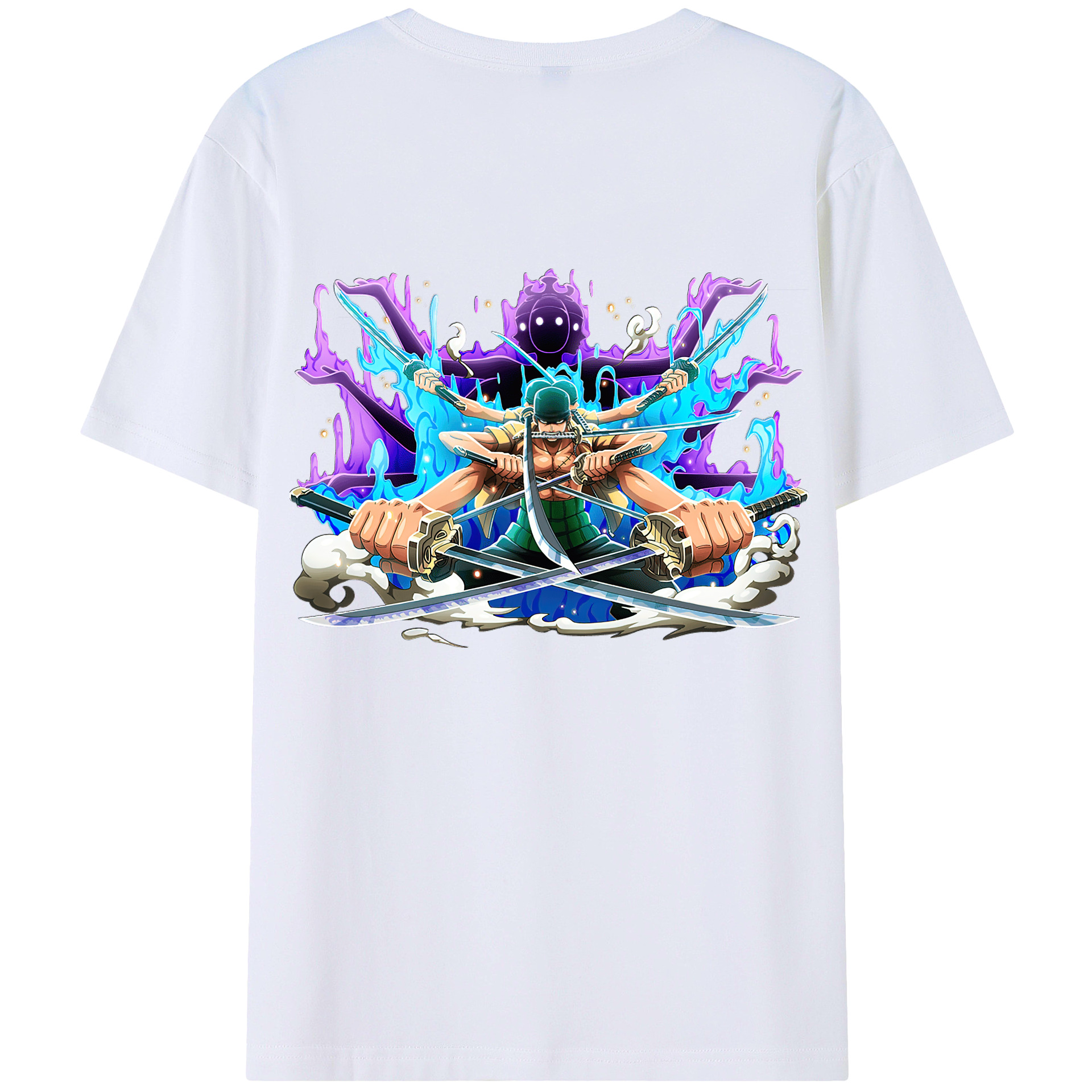 ワンピース ロロノア・ゾロ ONE PIECE Roronoa Zoro 綿100％半袖Tシャツ（背面プリント）