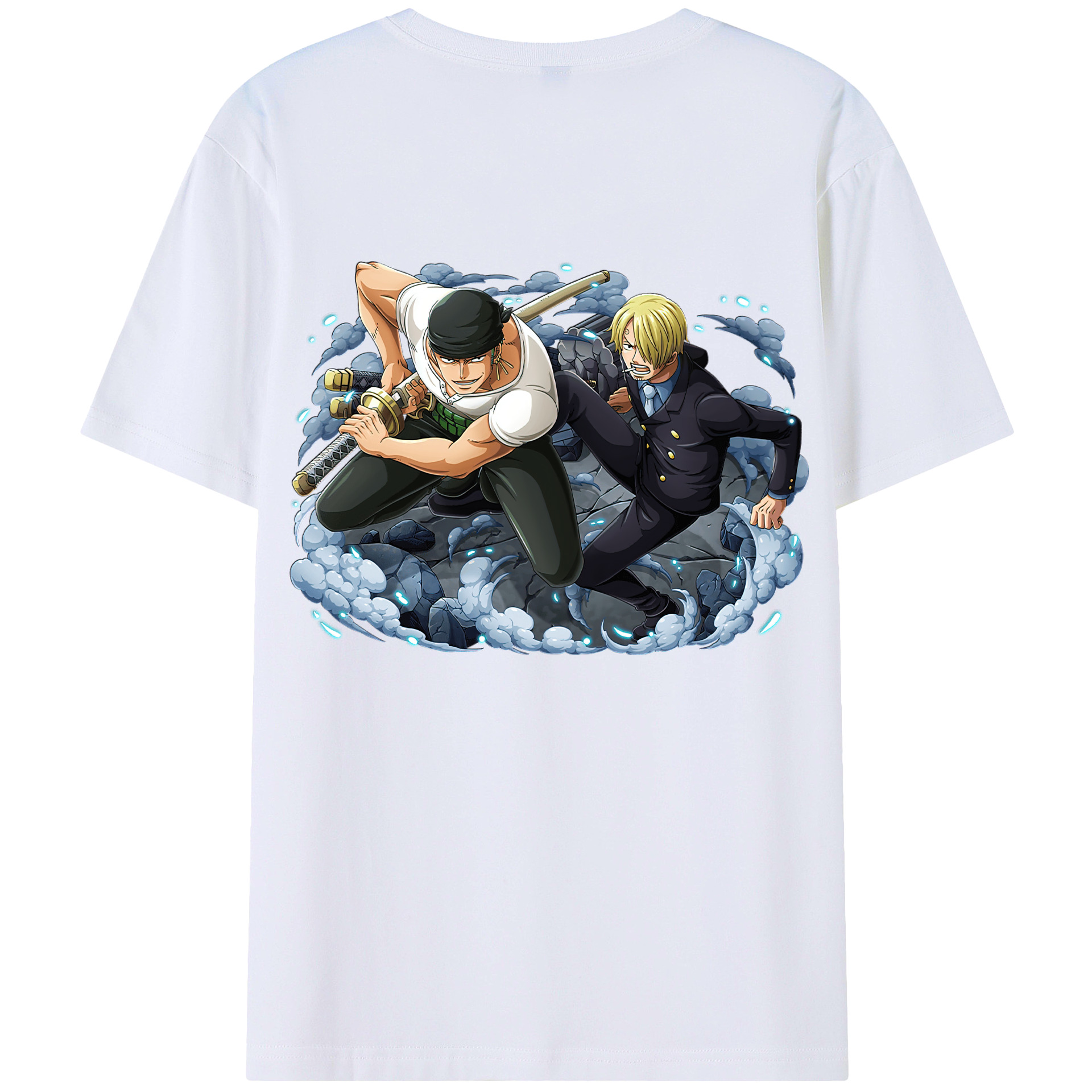 ワンピース ロロノア・ゾロ ONE PIECE Roronoa Zoro 綿100％半袖Tシャツ（背面プリント）