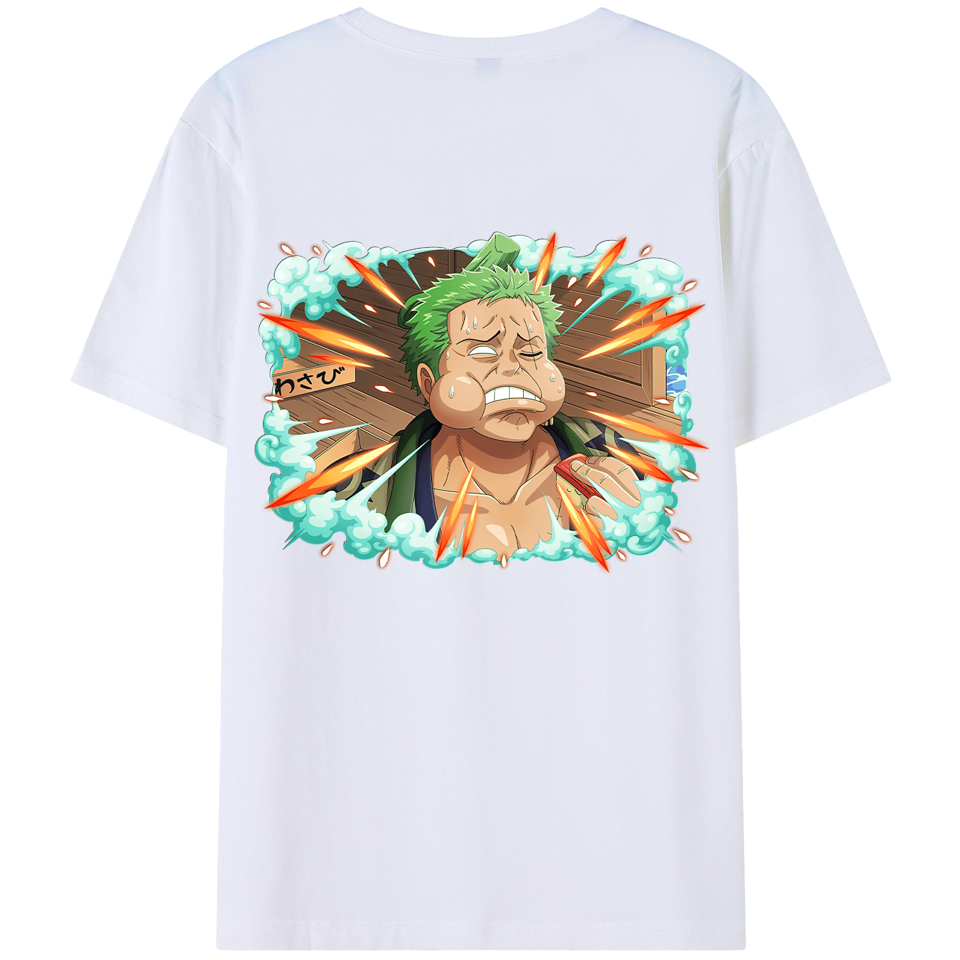 ワンピース ロロノア・ゾロ ONE PIECE Roronoa Zoro 綿100％半袖Tシャツ（背面プリント）