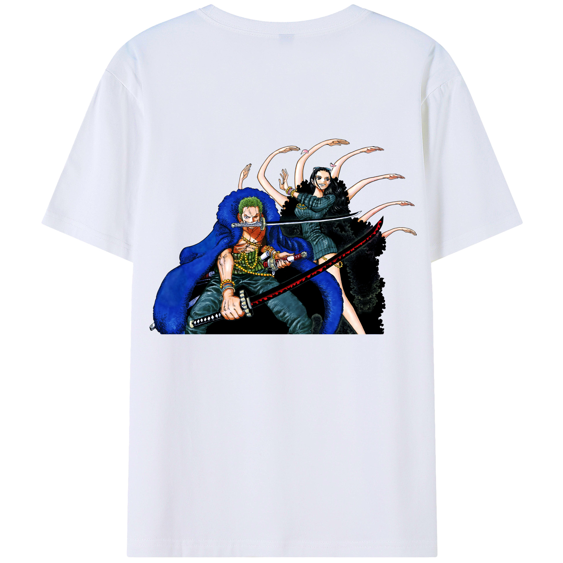 （画像用） ワンピース ロロノア・ゾロ ONE PIECE Roronoa Zoro 綿100％半袖Tシャツ（背面プリント）