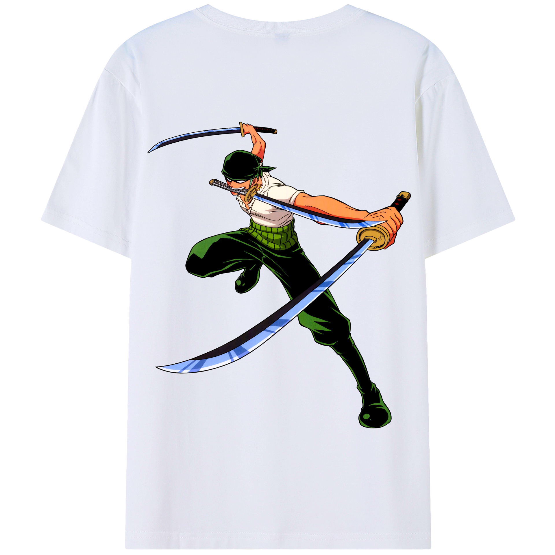 ワンピース ロロノア・ゾロ ONE PIECE Roronoa Zoro 綿100％半袖Tシャツ（背面プリント）