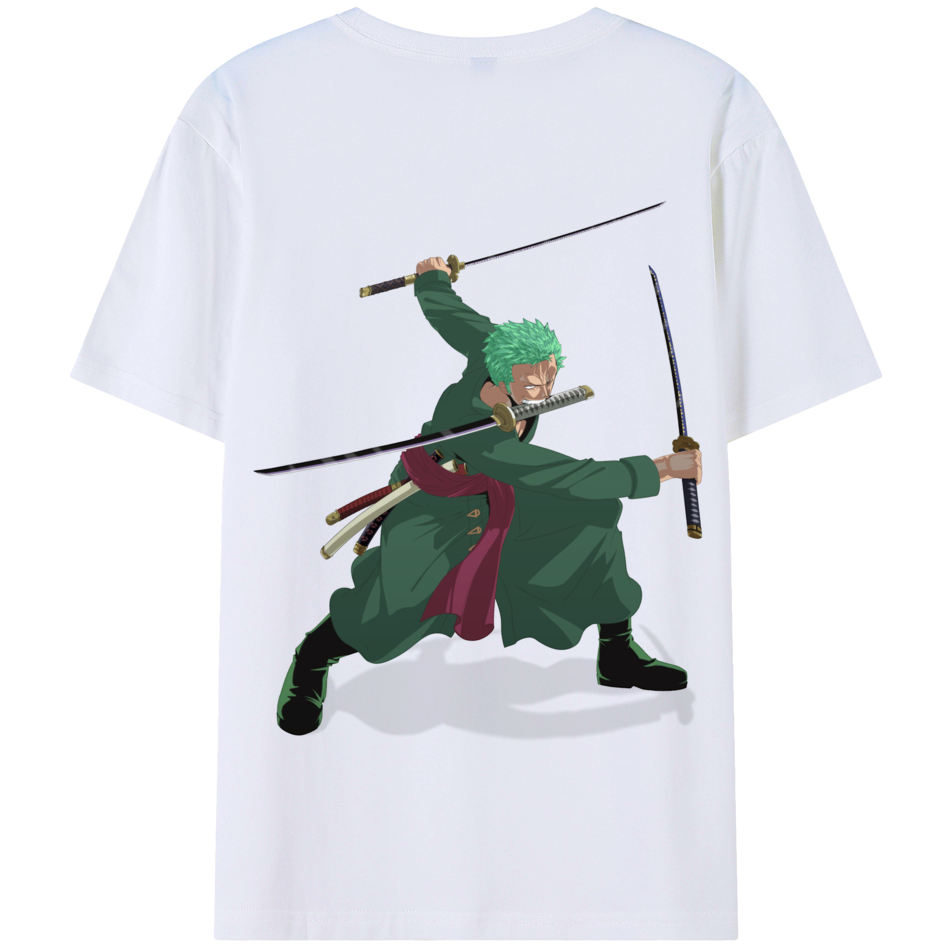 ワンピース ロロノア・ゾロ ONE PIECE Roronoa Zoro 綿100％半袖Tシャツ（背面プリント）