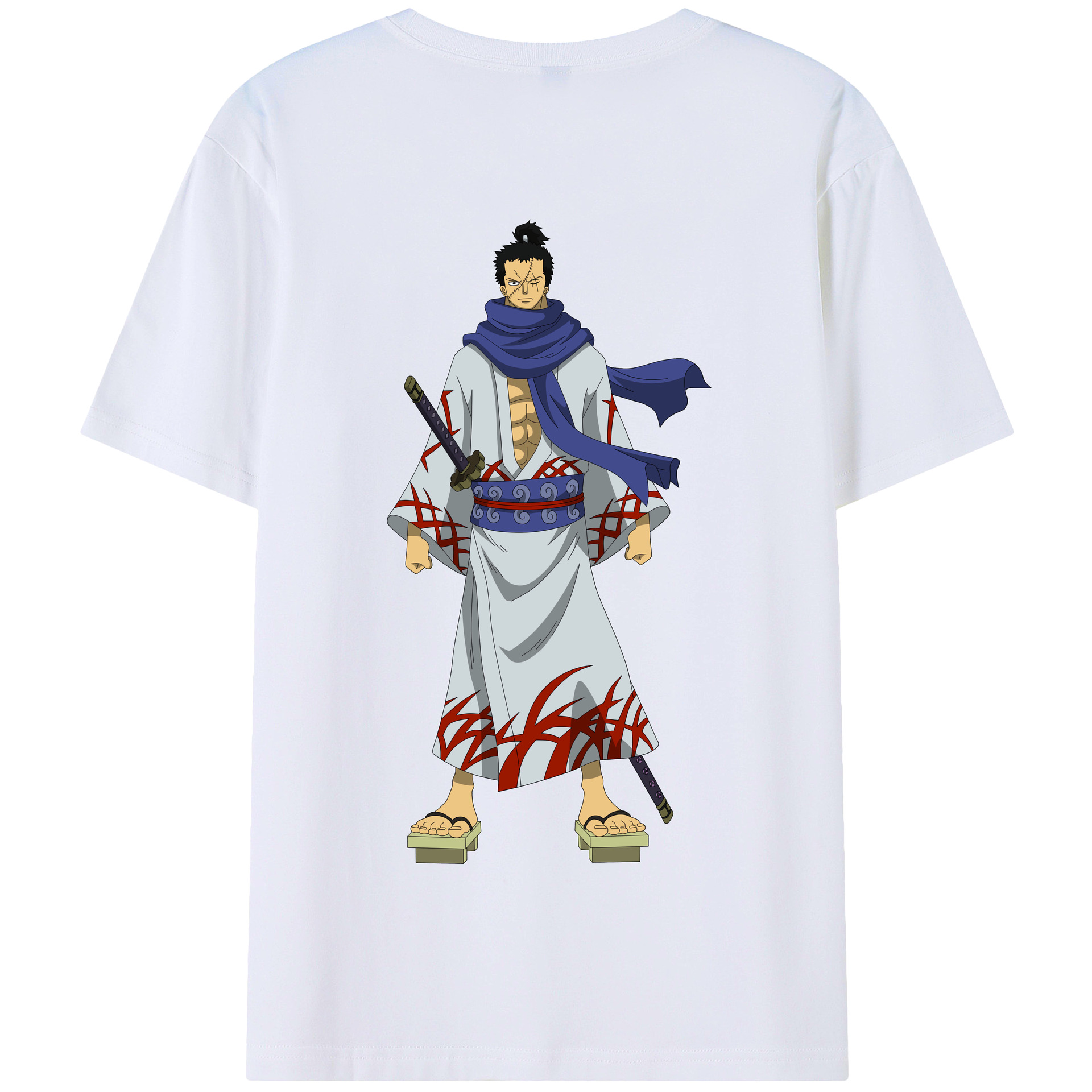 ワンピース ロロノア・ゾロ ONE PIECE Roronoa Zoro 綿100％半袖Tシャツ（背面プリント）