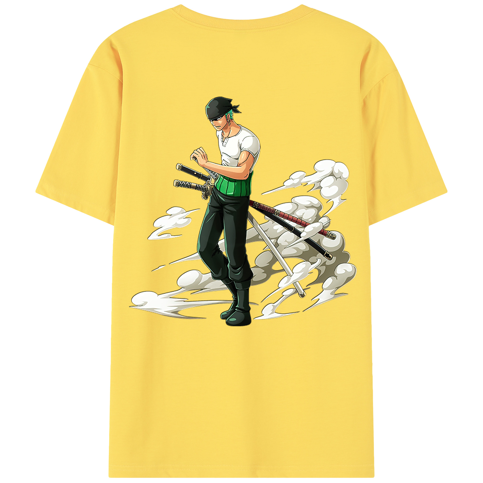 ワンピース ロロノア・ゾロ ONE PIECE Roronoa Zoro 綿100％半袖Tシャツ（背面プリント）