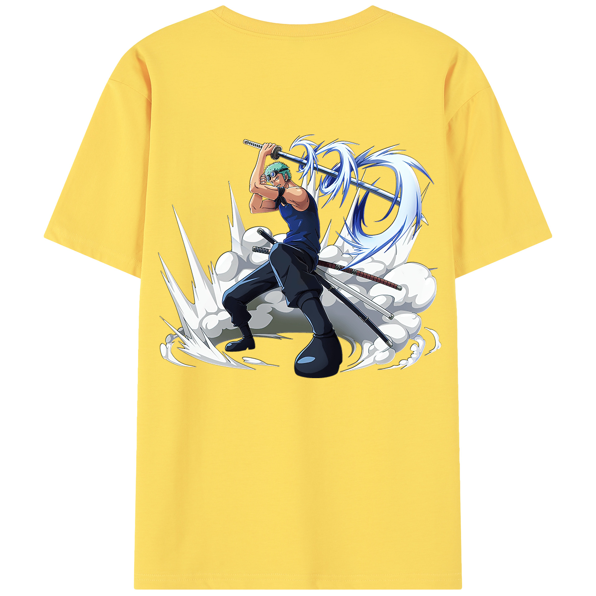 ワンピース ロロノア・ゾロ ONE PIECE Roronoa Zoro 綿100％半袖Tシャツ（背面プリント）