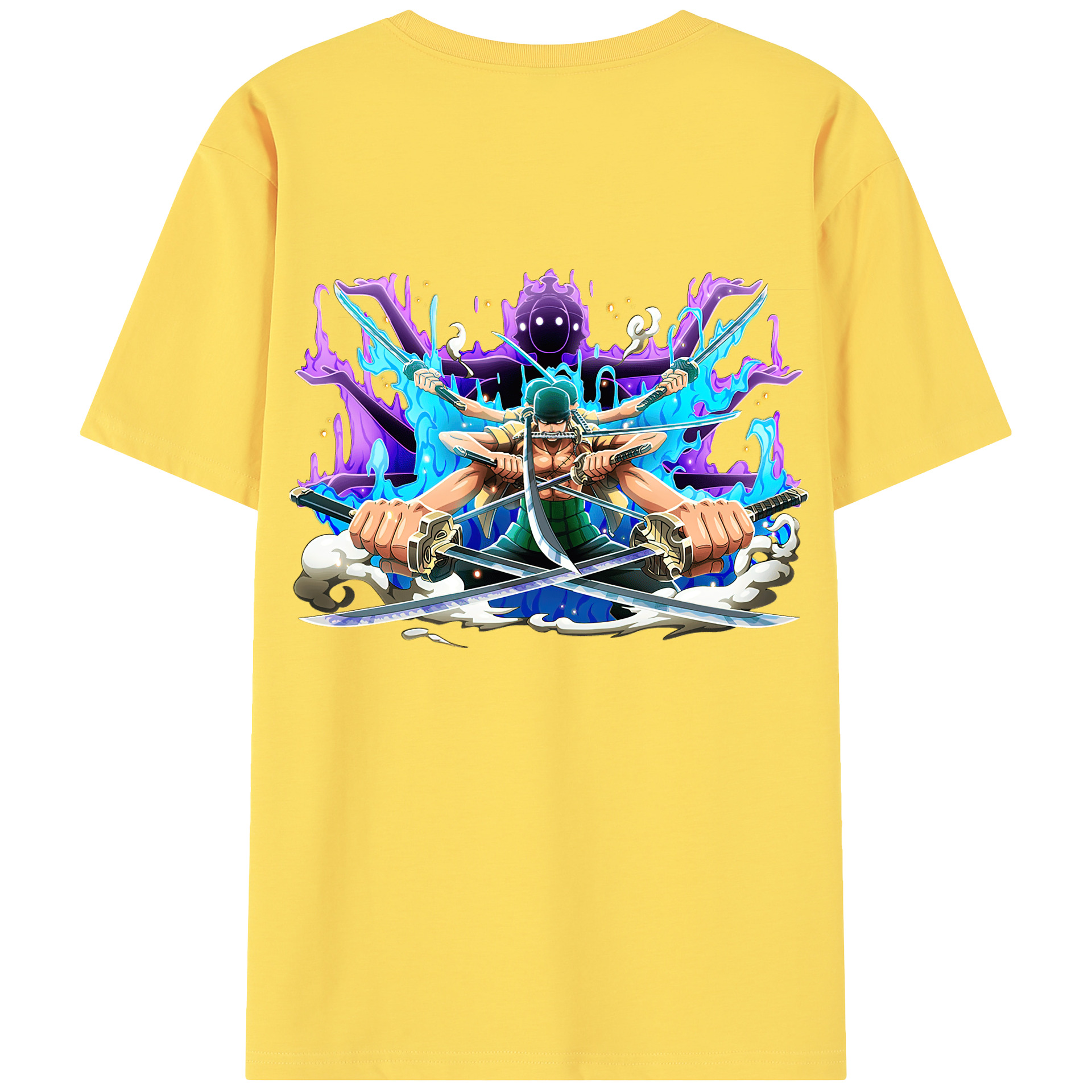 ワンピース ロロノア・ゾロ ONE PIECE Roronoa Zoro 綿100％半袖Tシャツ（背面プリント）