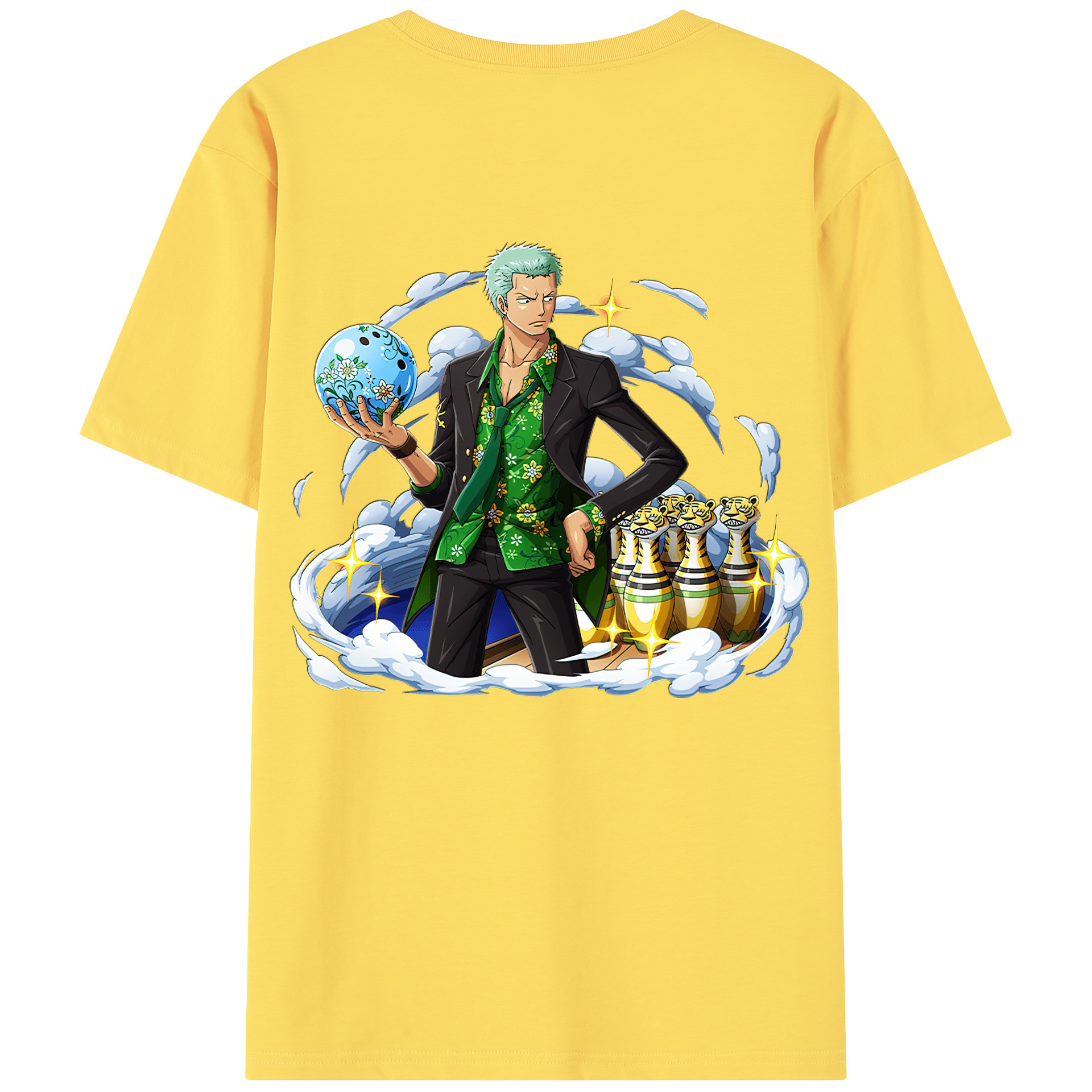 ワンピース ロロノア・ゾロ ONE PIECE Roronoa Zoro 綿100％半袖Tシャツ（背面プリント）