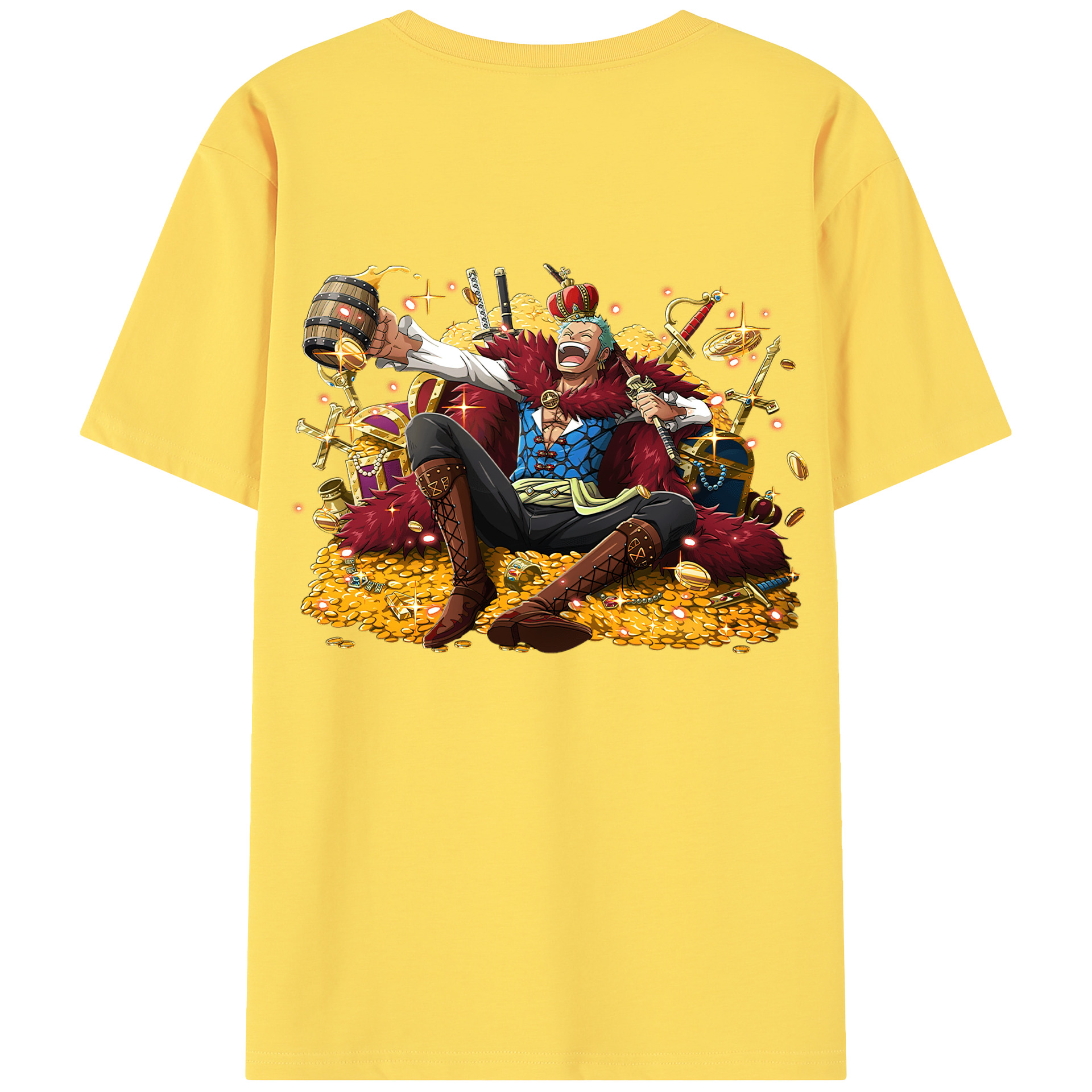 ワンピース ロロノア・ゾロ ONE PIECE Roronoa Zoro 綿100％半袖Tシャツ（背面プリント）