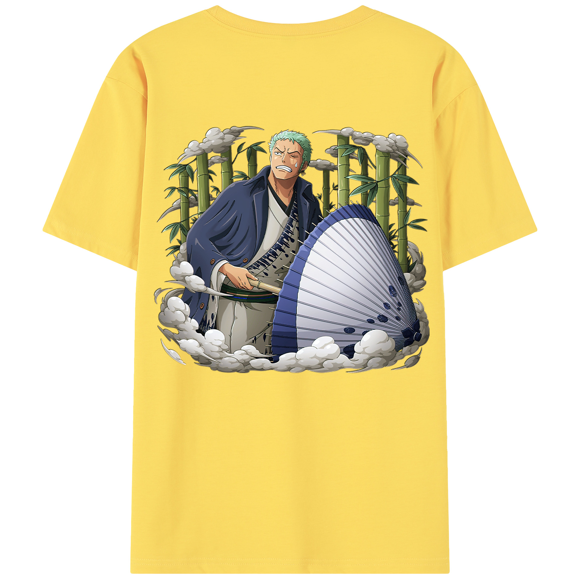 ワンピース ロロノア・ゾロ ONE PIECE Roronoa Zoro 綿100％半袖Tシャツ（背面プリント）
