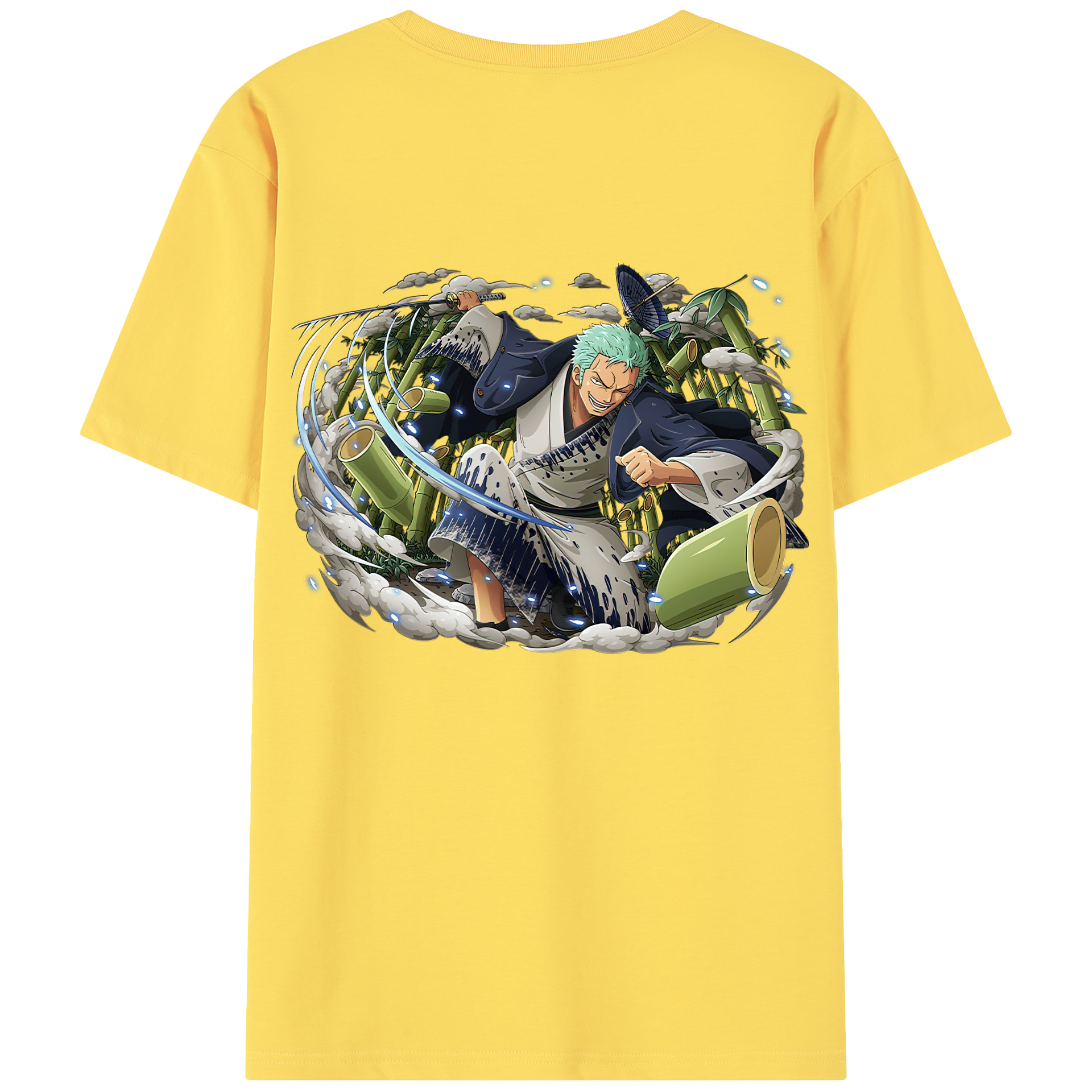 ワンピース ロロノア・ゾロ ONE PIECE Roronoa Zoro 綿100％半袖Tシャツ（背面プリント）