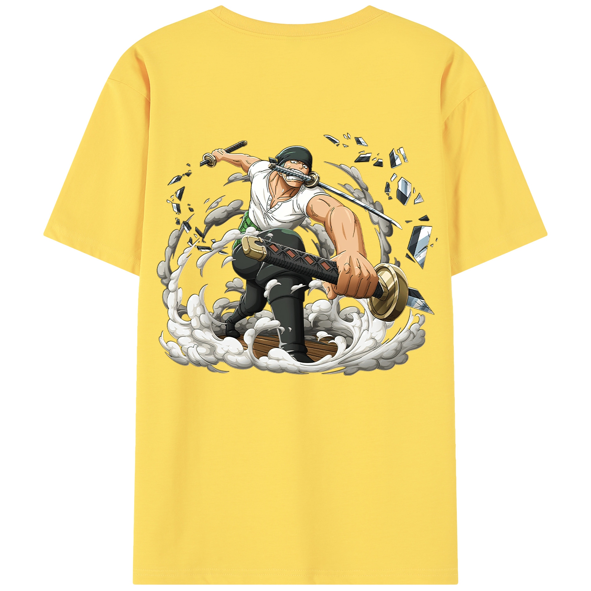 ワンピース ロロノア・ゾロ ONE PIECE Roronoa Zoro 綿100％半袖Tシャツ（背面プリント）