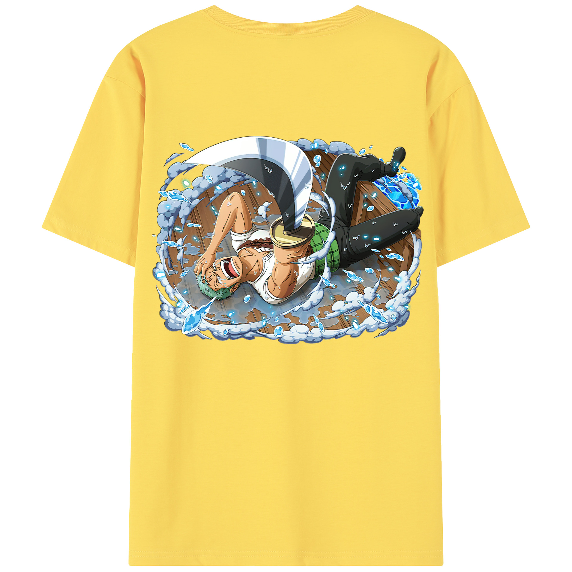 ワンピース ロロノア・ゾロ ONE PIECE Roronoa Zoro 綿100％半袖Tシャツ（背面プリント）