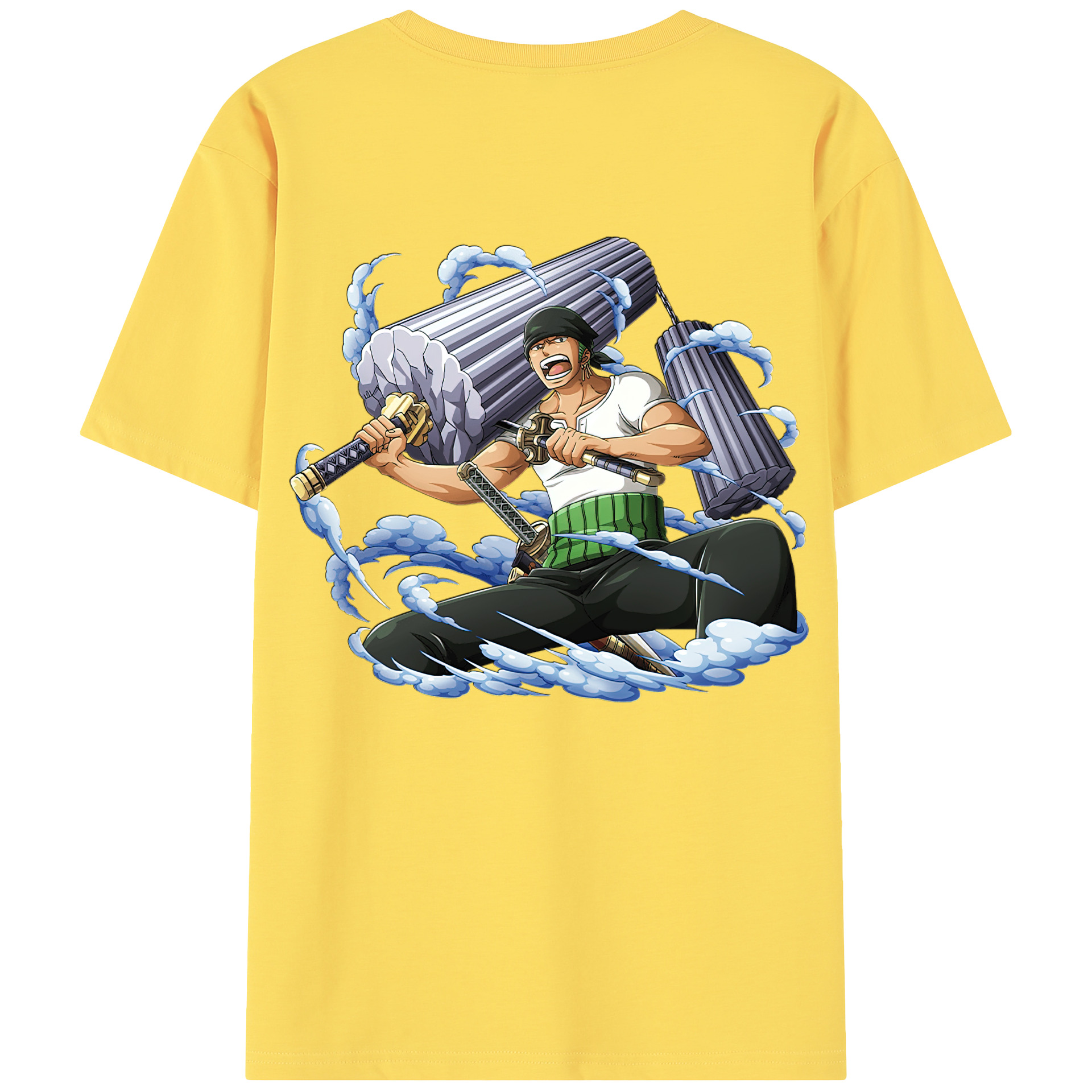 ワンピース ロロノア・ゾロ ONE PIECE Roronoa Zoro 綿100％半袖Tシャツ（背面プリント）
