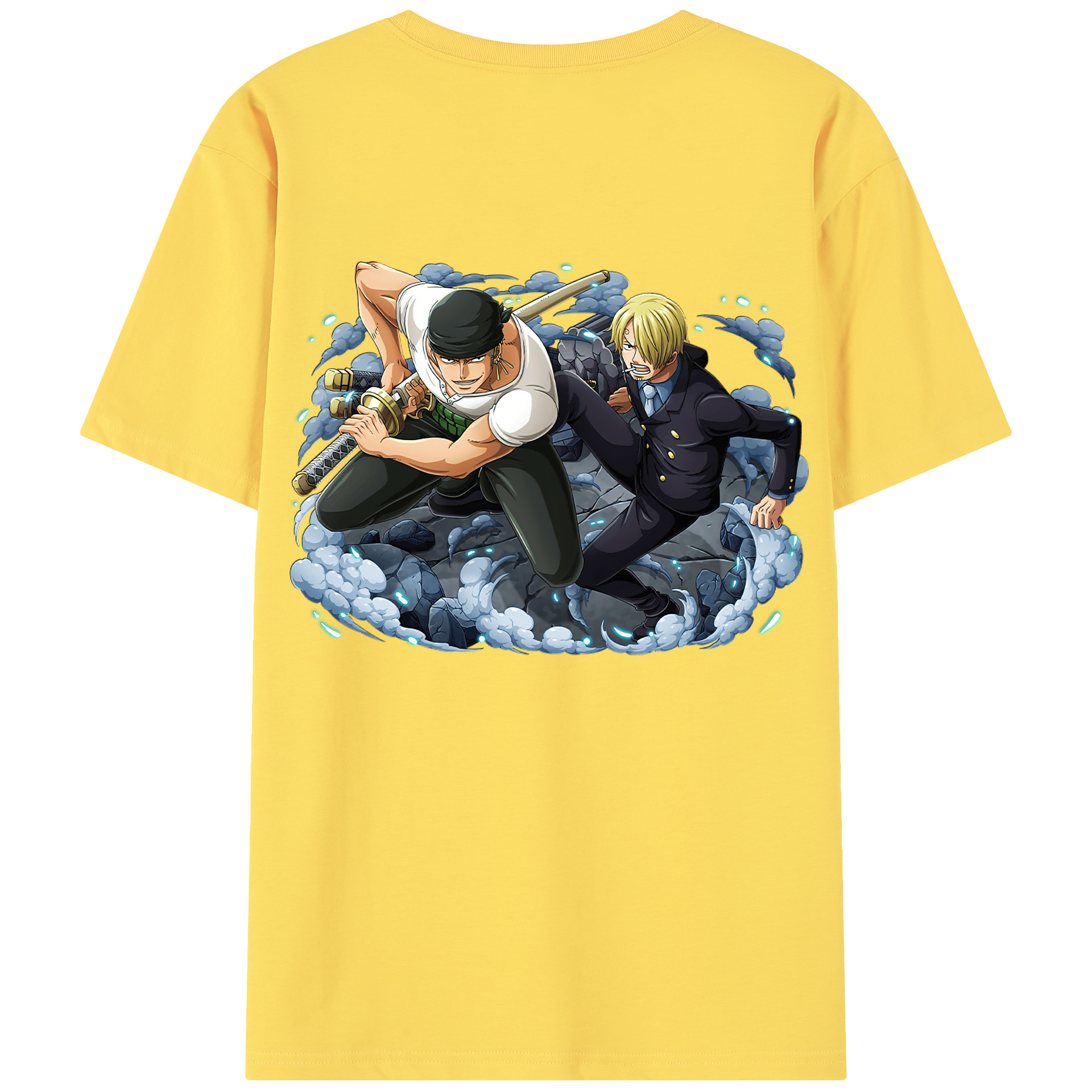 ワンピース ロロノア・ゾロ ONE PIECE Roronoa Zoro 綿100％半袖Tシャツ（背面プリント）