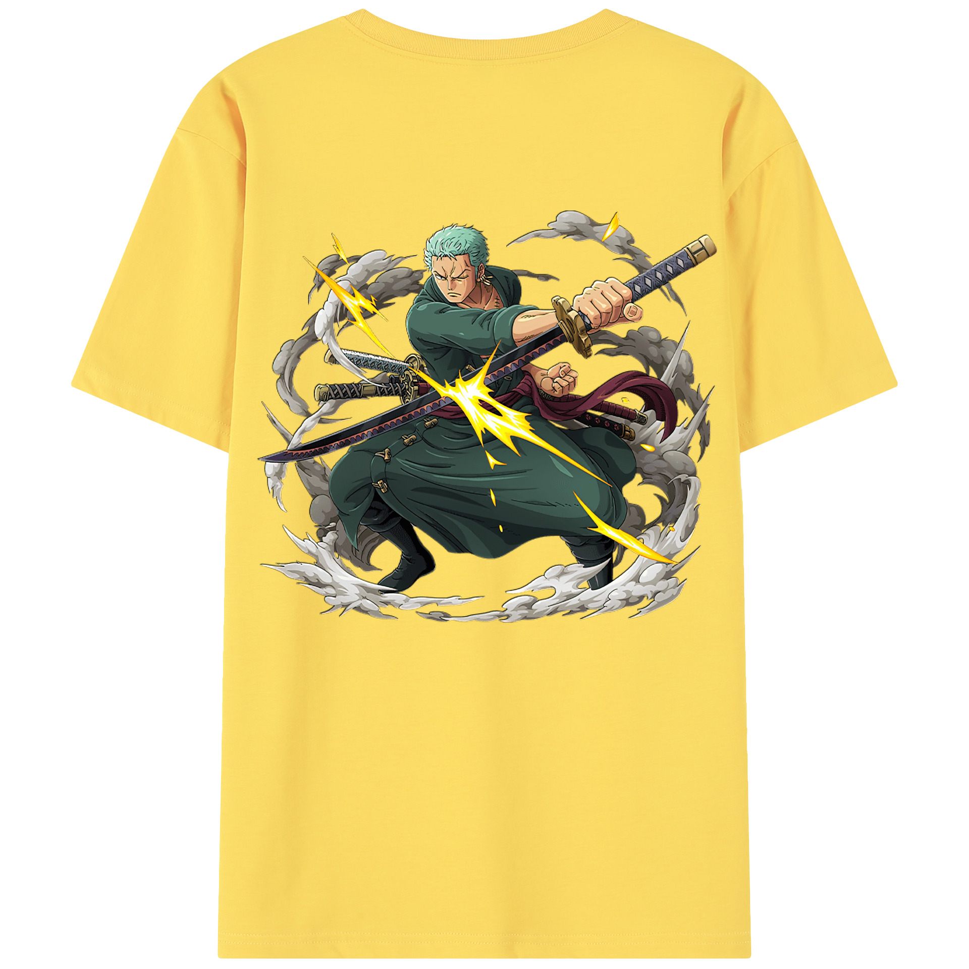 ワンピース ロロノア・ゾロ ONE PIECE Roronoa Zoro 綿100％半袖Tシャツ（背面プリント）