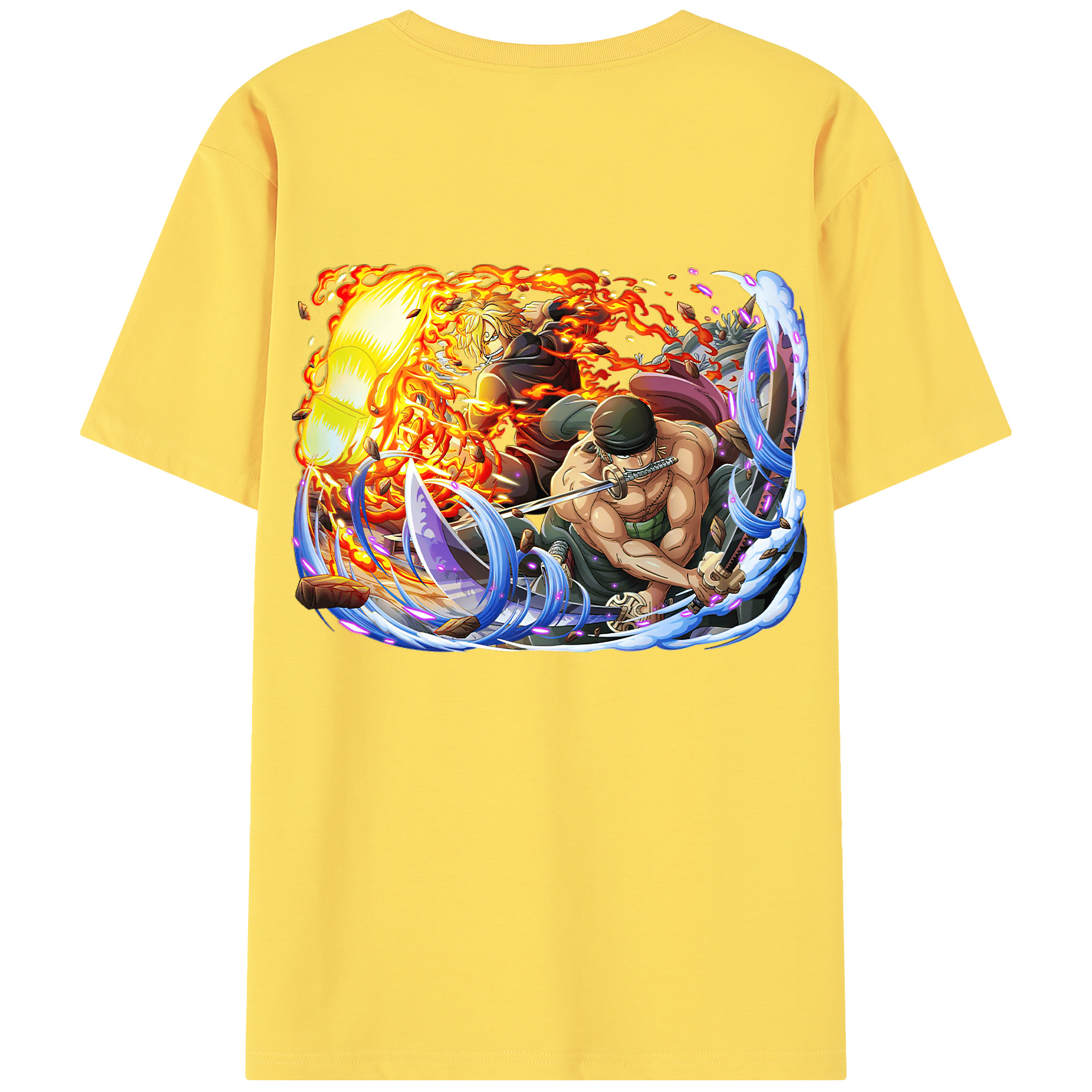 ワンピース ロロノア・ゾロ ONE PIECE Roronoa Zoro 綿100％半袖Tシャツ（背面プリント）