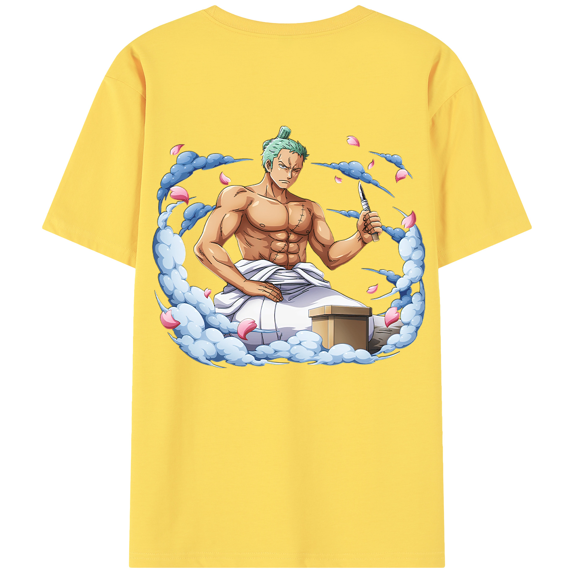 ワンピース ロロノア・ゾロ ONE PIECE Roronoa Zoro 綿100％半袖Tシャツ（背面プリント）