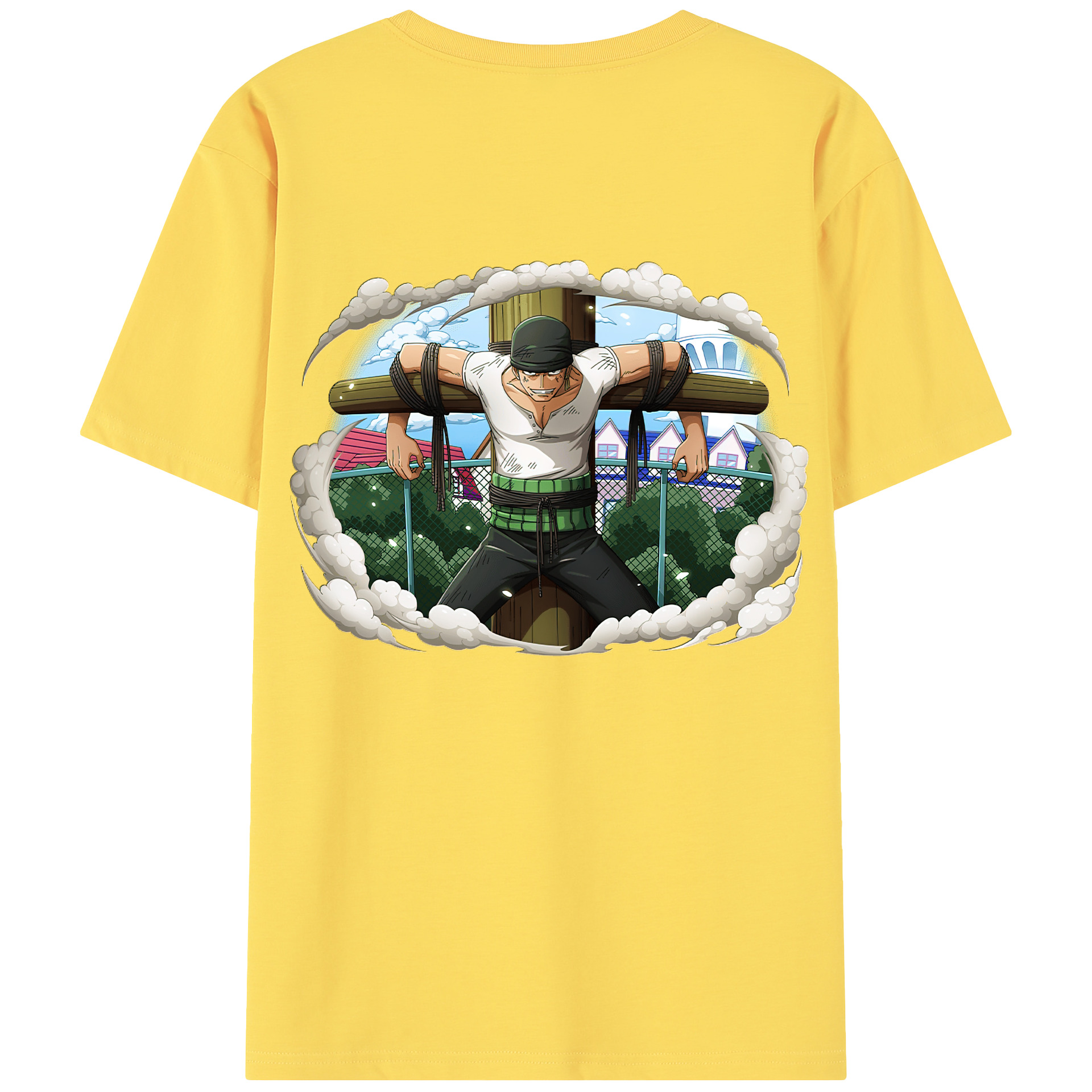 ワンピース ロロノア・ゾロ ONE PIECE Roronoa Zoro 綿100％半袖Tシャツ（背面プリント）