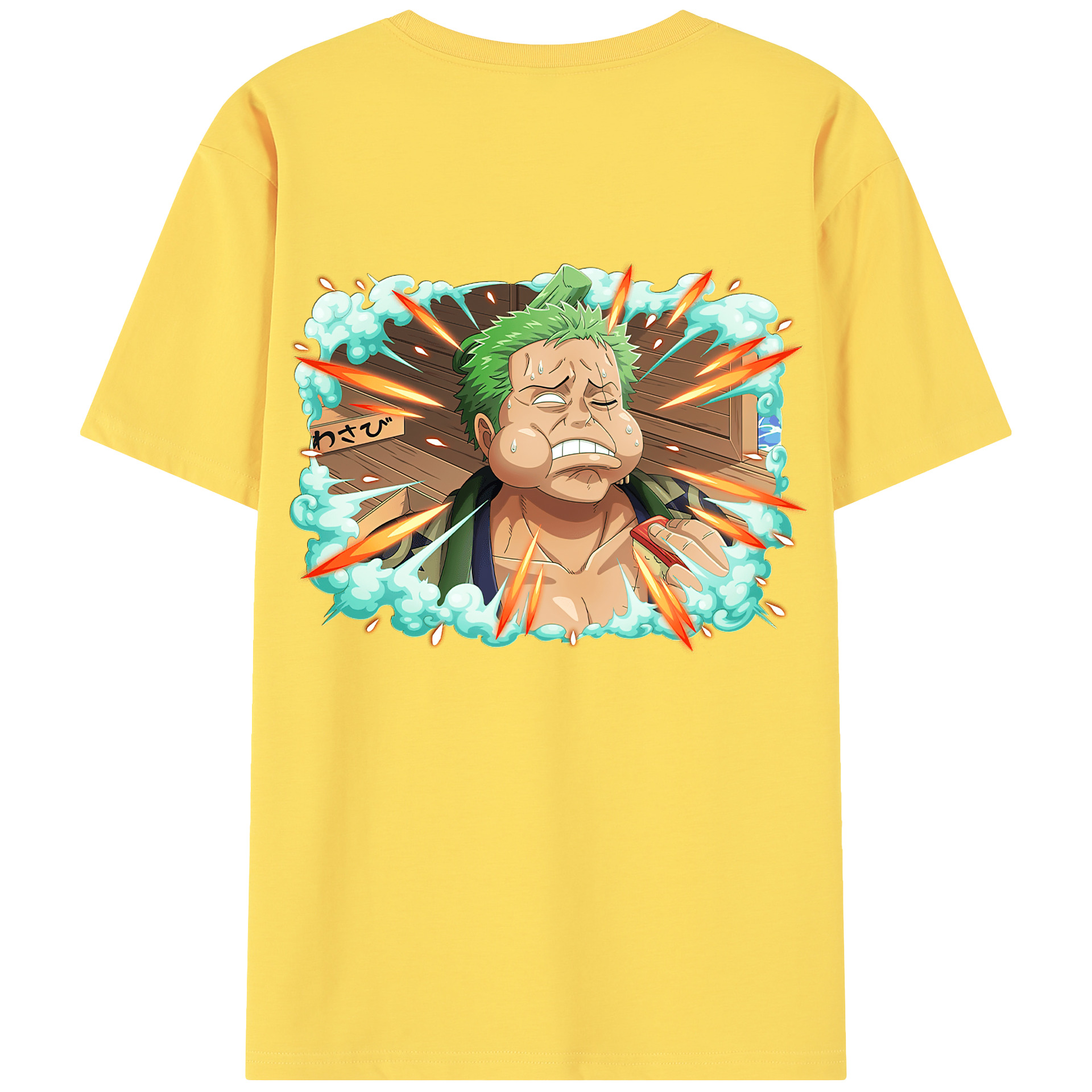 ワンピース ロロノア・ゾロ ONE PIECE Roronoa Zoro 綿100％半袖Tシャツ（背面プリント）