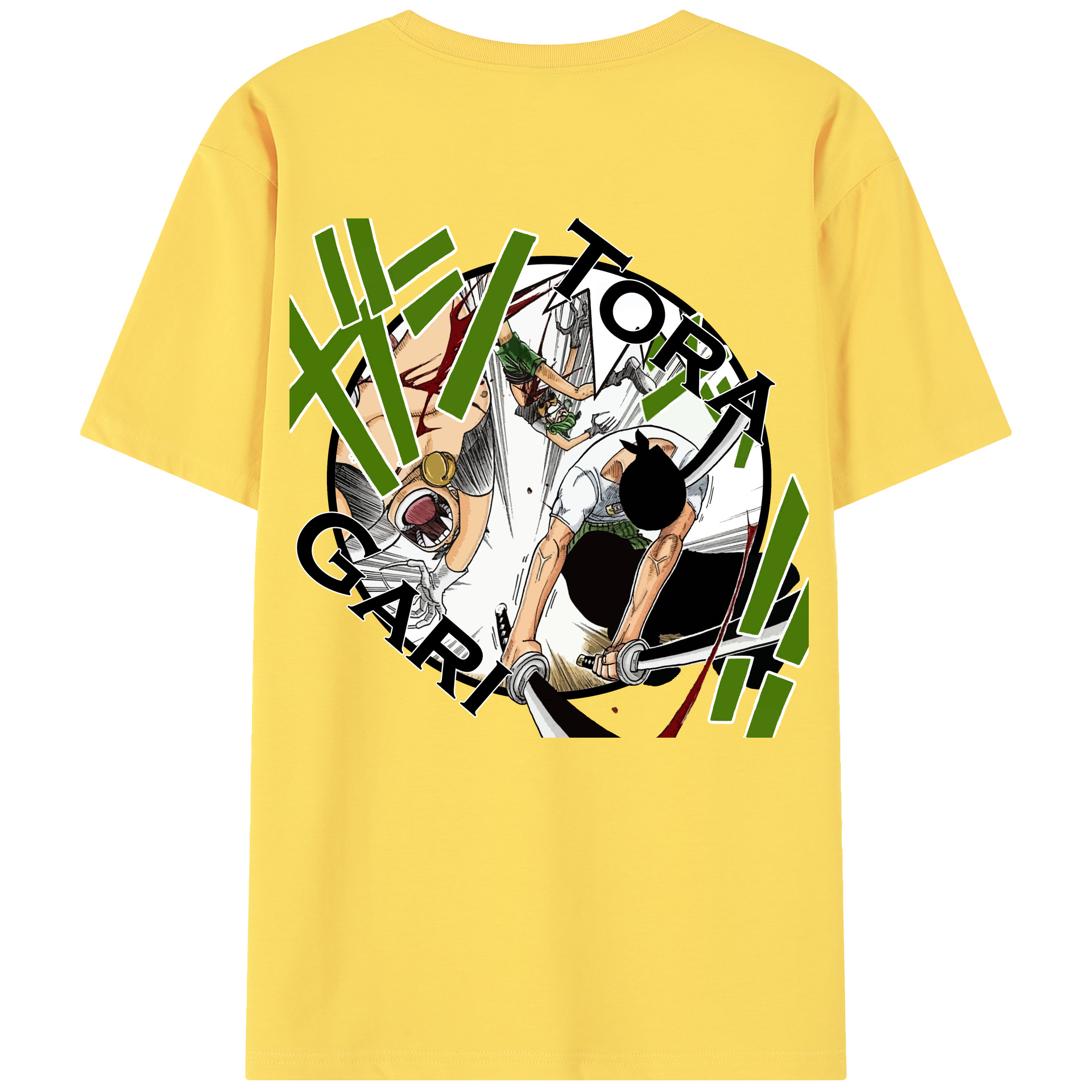 ワンピース ロロノア・ゾロ ONE PIECE Roronoa Zoro 綿100％半袖Tシャツ（背面プリント）