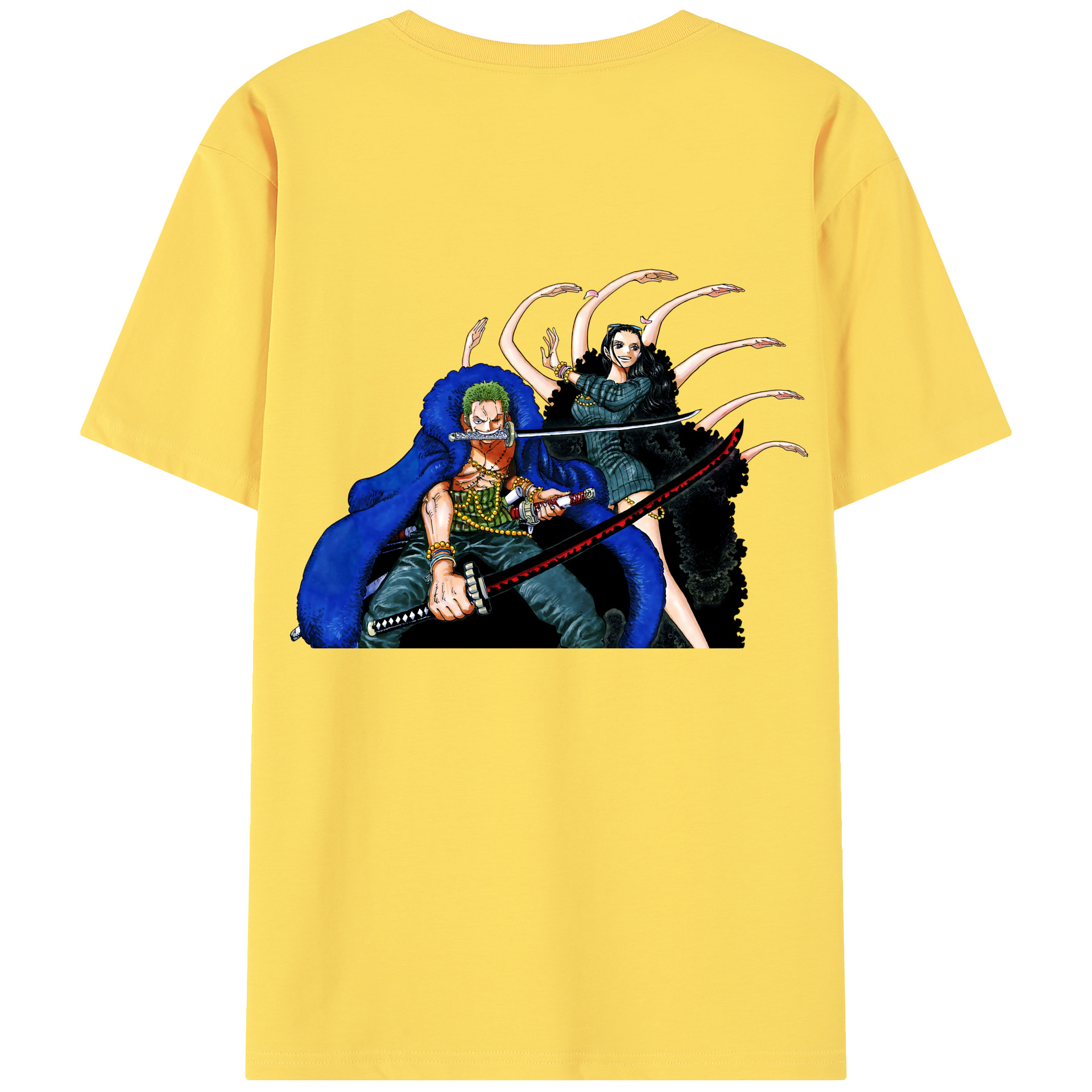 ワンピース ロロノア・ゾロ ONE PIECE Roronoa Zoro 綿100％半袖Tシャツ（背面プリント）