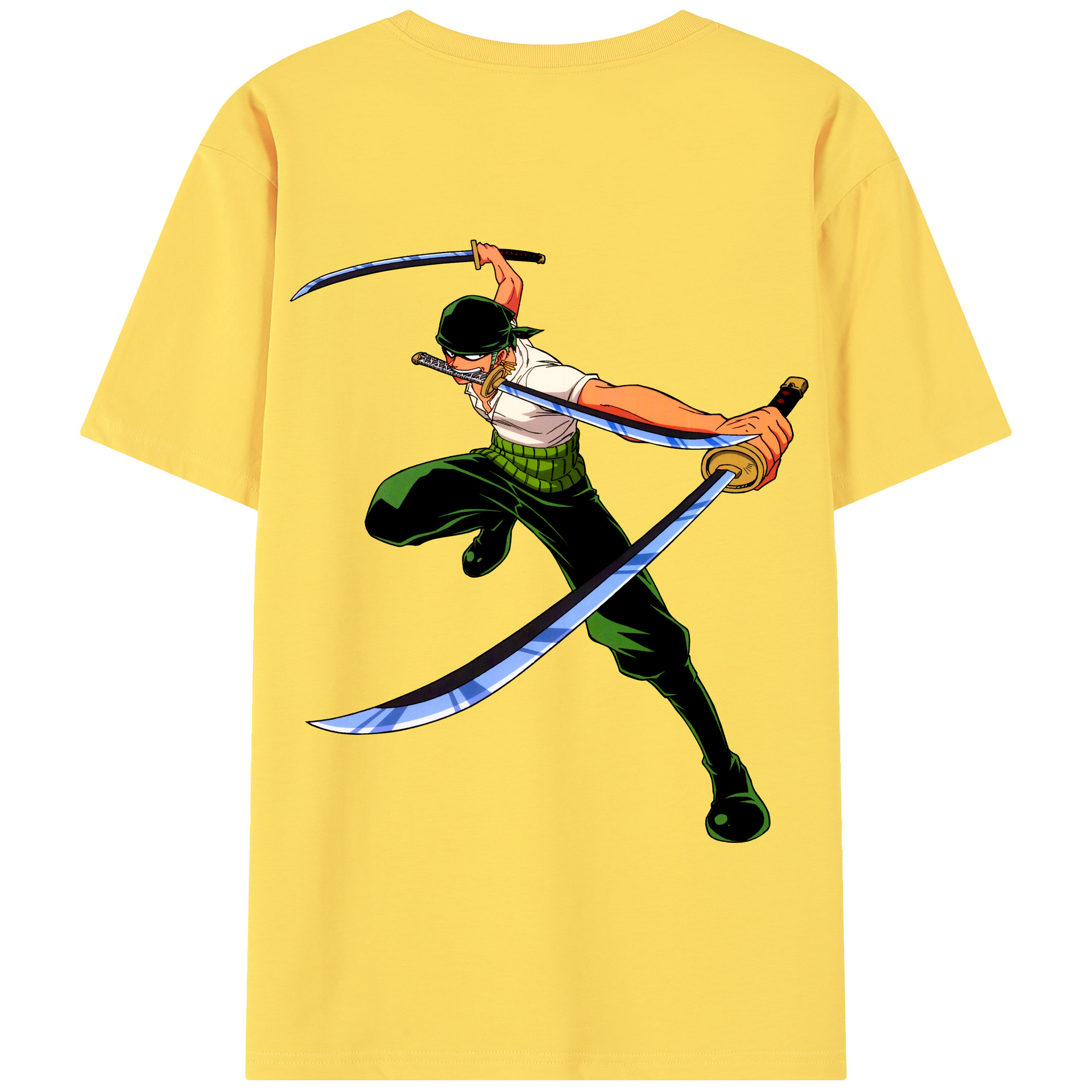 ワンピース ロロノア・ゾロ ONE PIECE Roronoa Zoro 綿100％半袖Tシャツ（背面プリント）