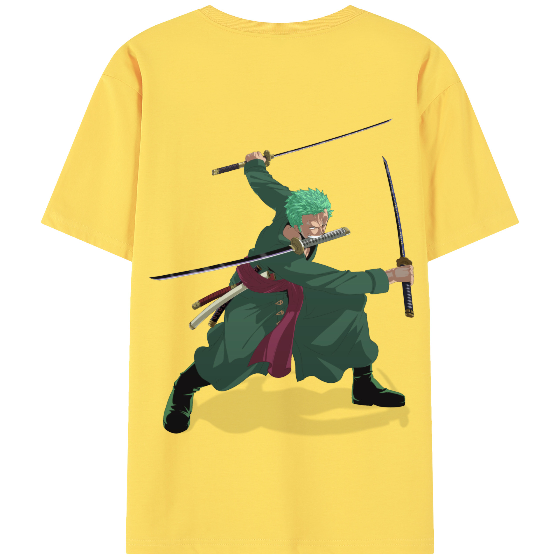 ワンピース ロロノア・ゾロ ONE PIECE Roronoa Zoro 綿100％半袖Tシャツ（背面プリント）