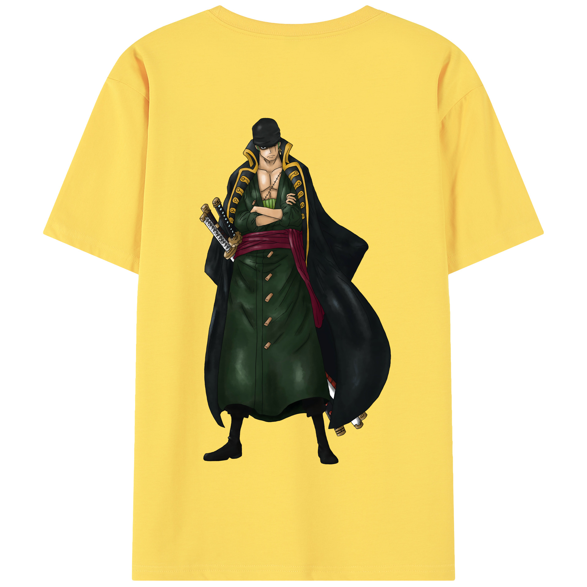 ワンピース ロロノア・ゾロ ONE PIECE Roronoa Zoro 綿100％半袖Tシャツ（背面プリント）