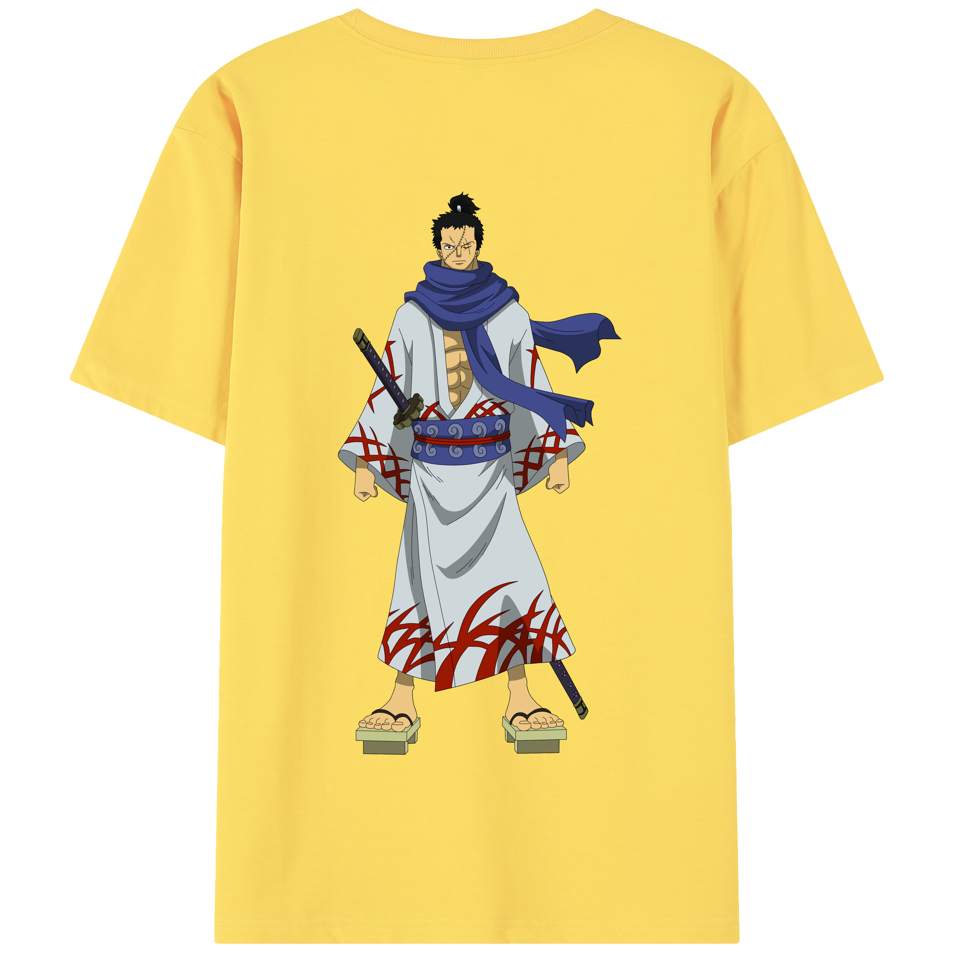 ワンピース ロロノア・ゾロ ONE PIECE Roronoa Zoro 綿100％半袖Tシャツ（背面プリント）