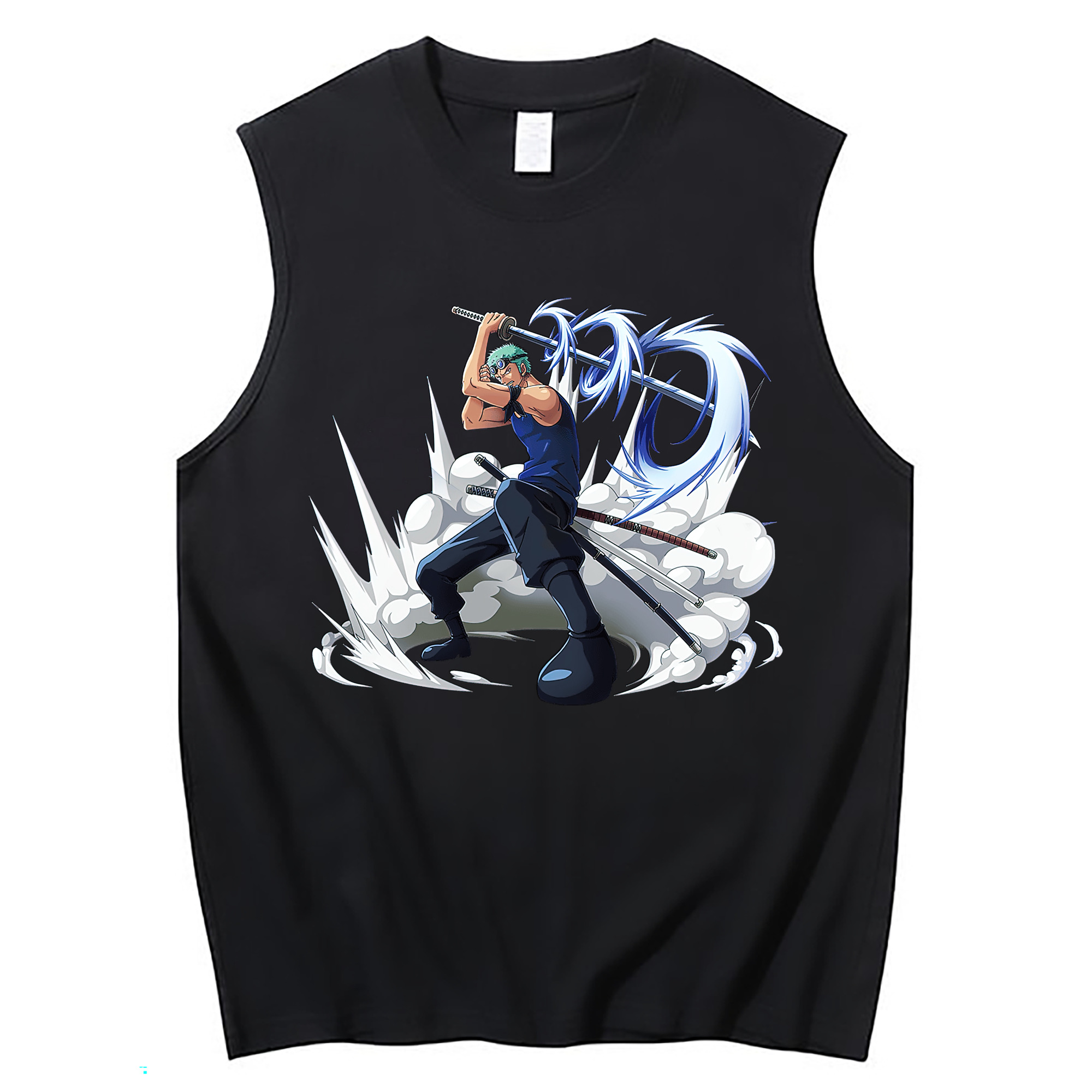 ワンピース ロロノア・ゾロ ONE PIECE Roronoa Zoro コットン100％タンクトップ（フロントプリント）
