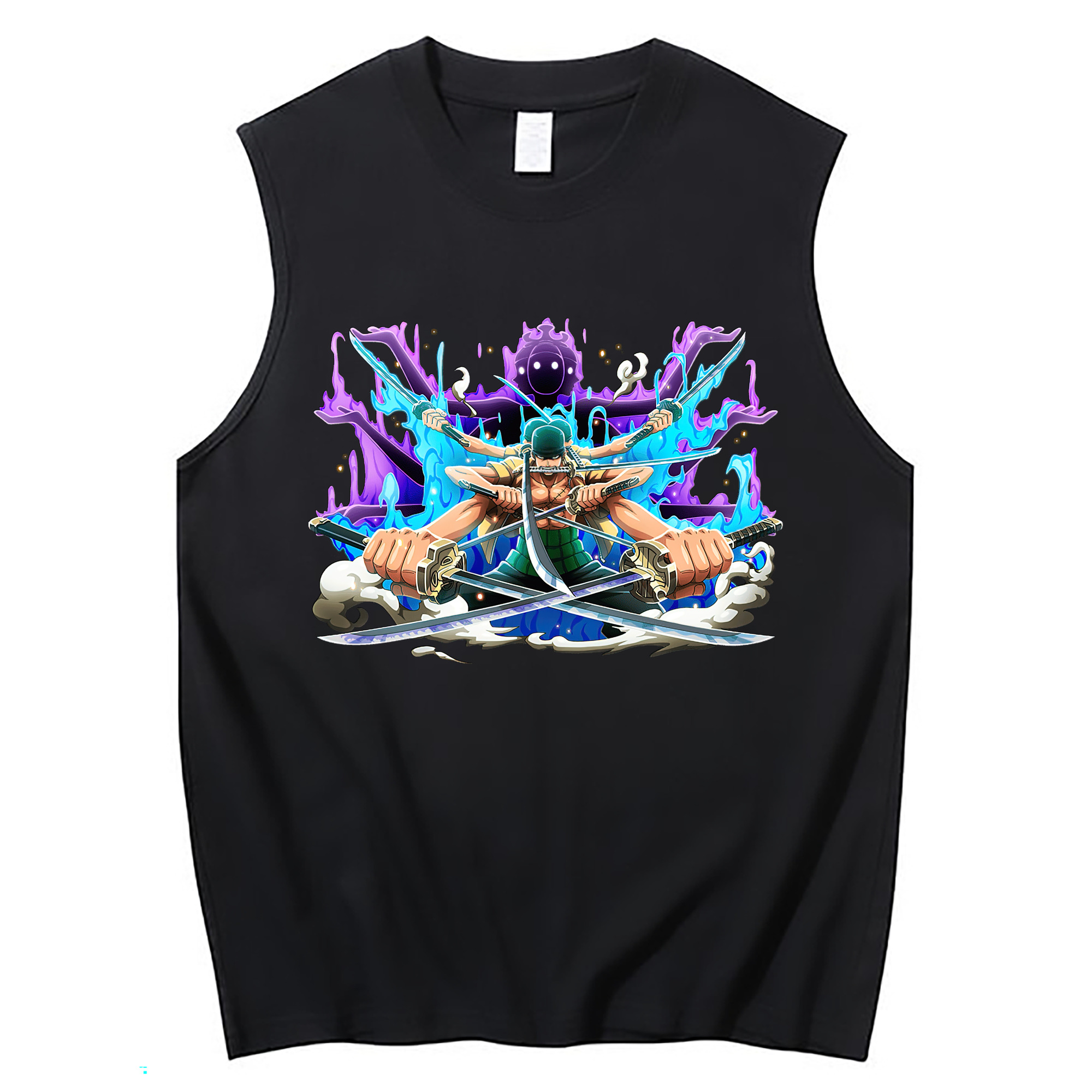 ワンピース ロロノア・ゾロ ONE PIECE Roronoa Zoro コットン100％タンクトップ（フロントプリント）