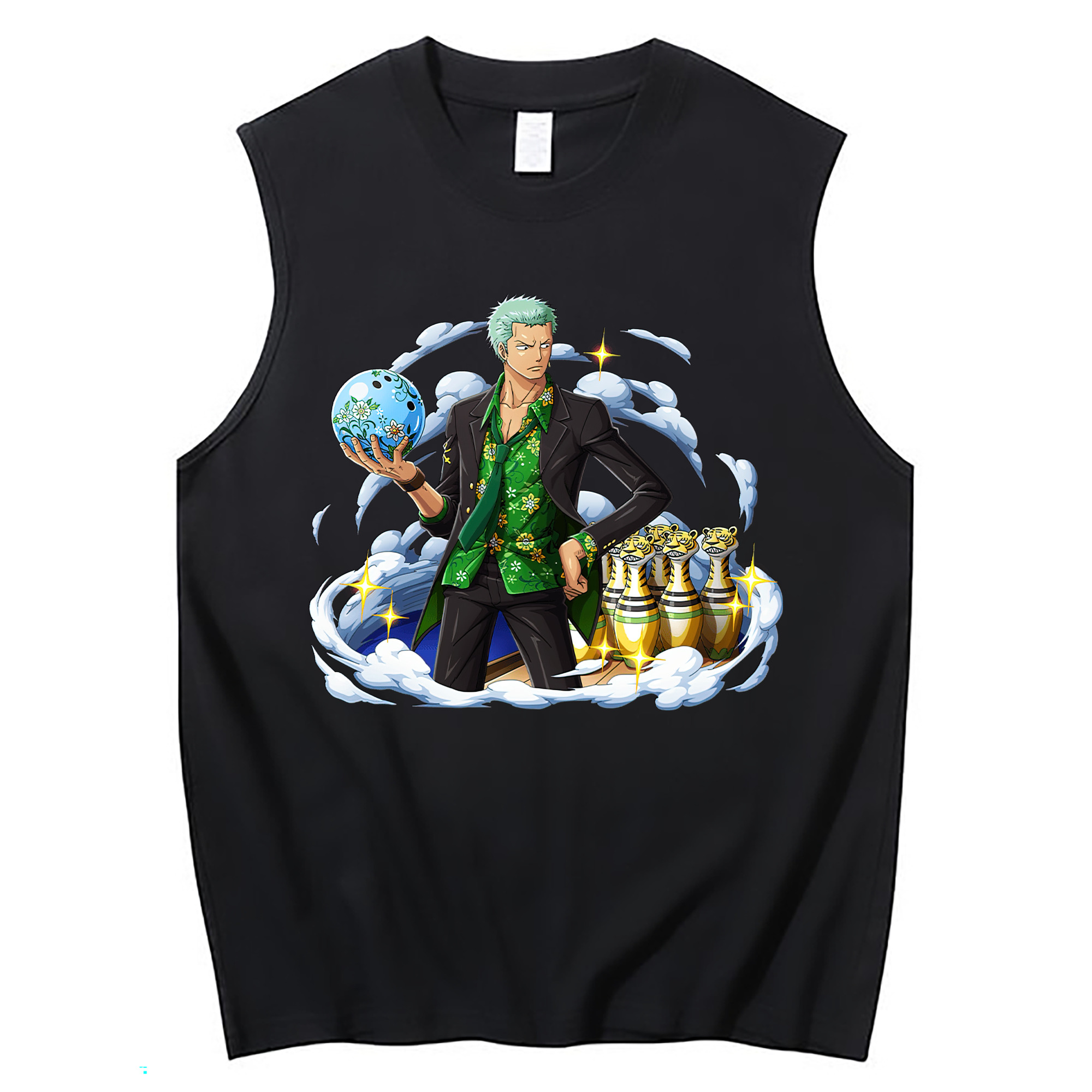 ワンピース ロロノア・ゾロ ONE PIECE Roronoa Zoro コットン100％タンクトップ（フロントプリント）