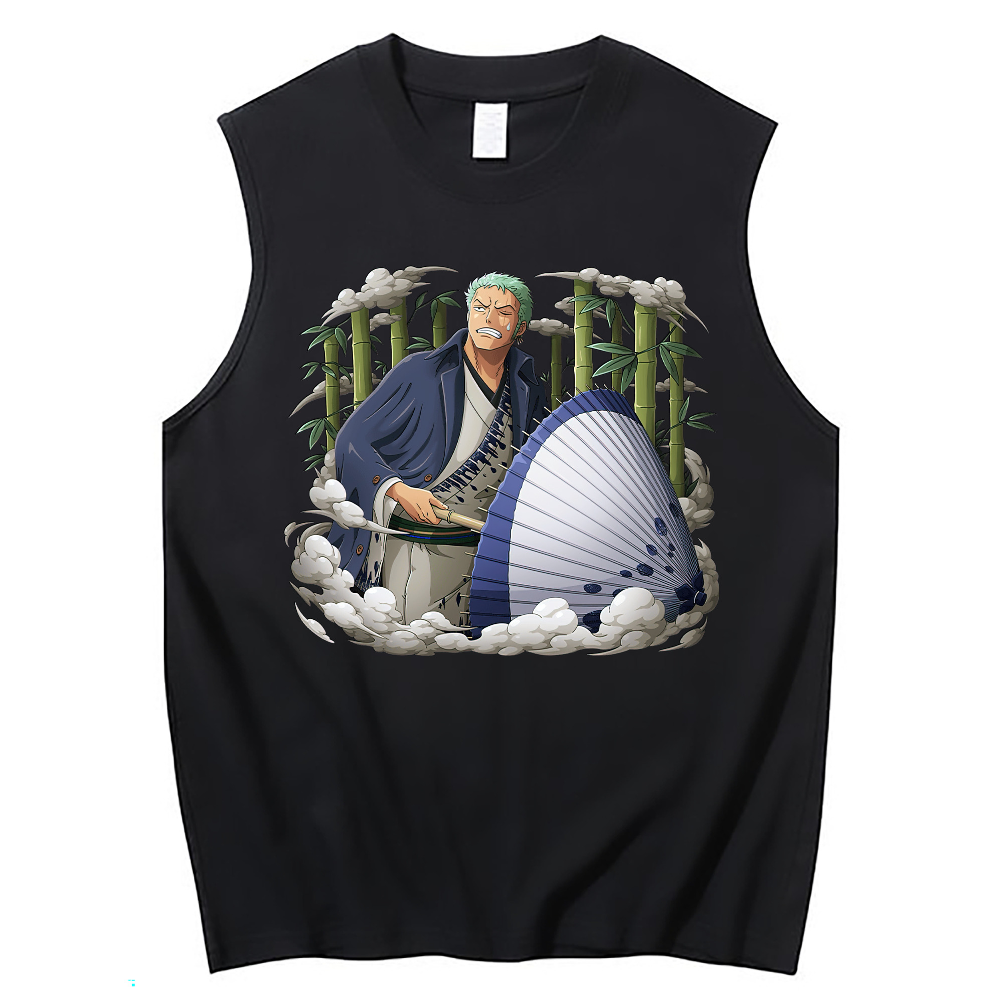 ワンピース ロロノア・ゾロ ONE PIECE Roronoa Zoro コットン100％タンクトップ（フロントプリント）